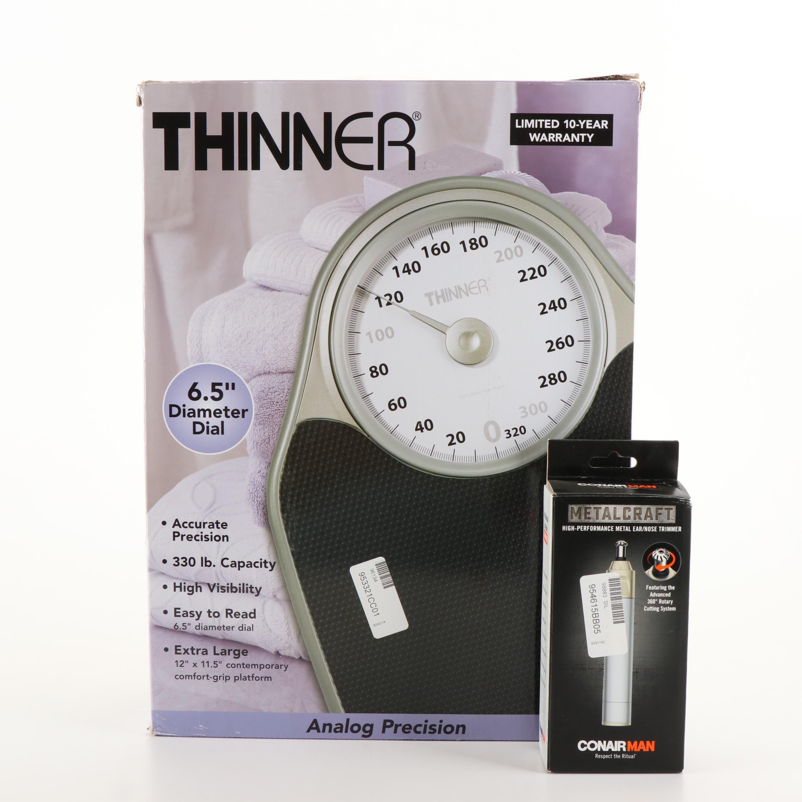 Thinner Scale with Conair Man Ear/Nose Trimmer