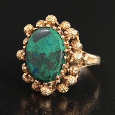 Modernist 14K Eilat Stone Ring Modernist 14K Eilat Stone Ring
