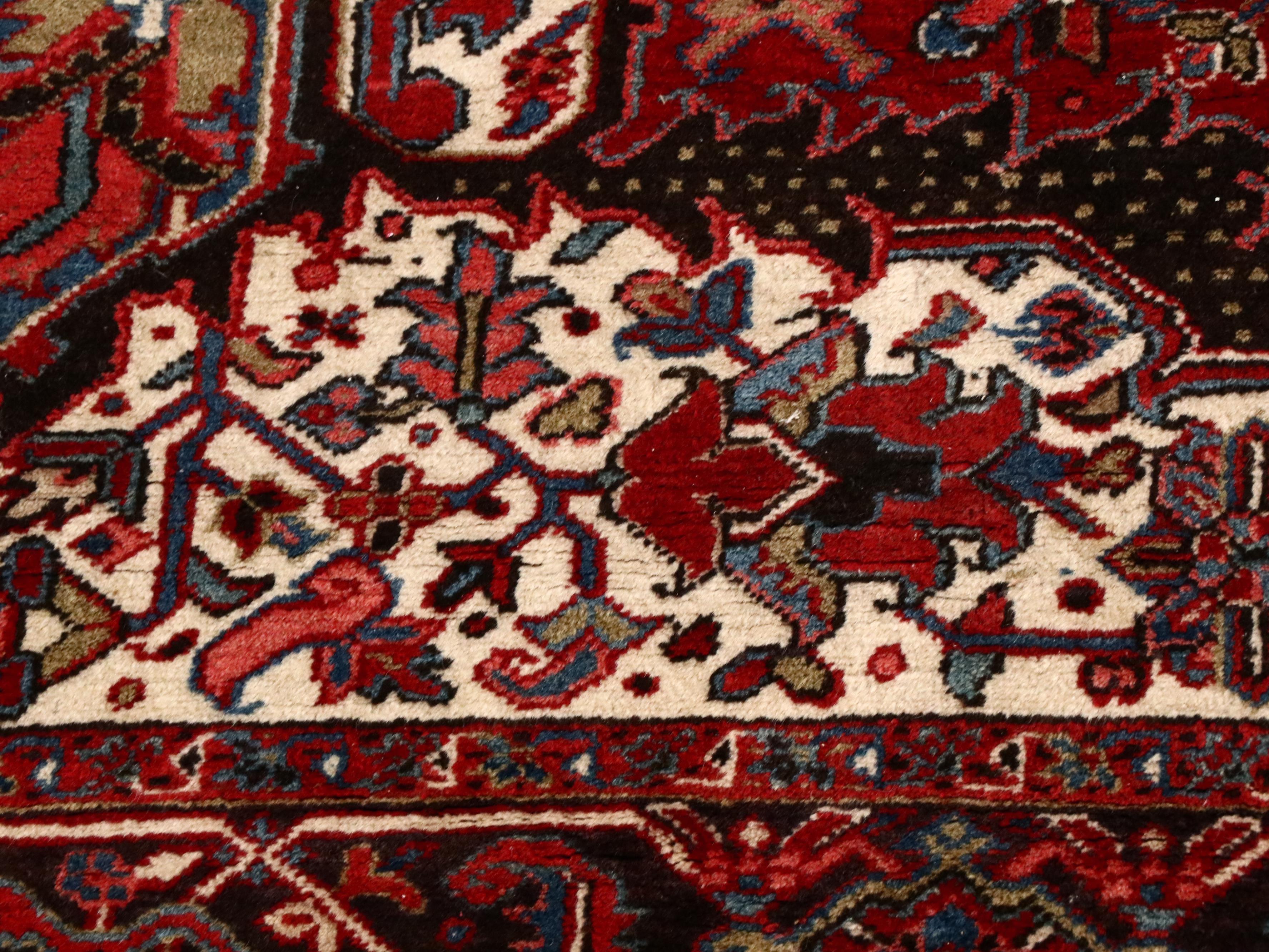 10'1 x 12'8 Hand-Knotted Persian Heriz Room Sized Rug