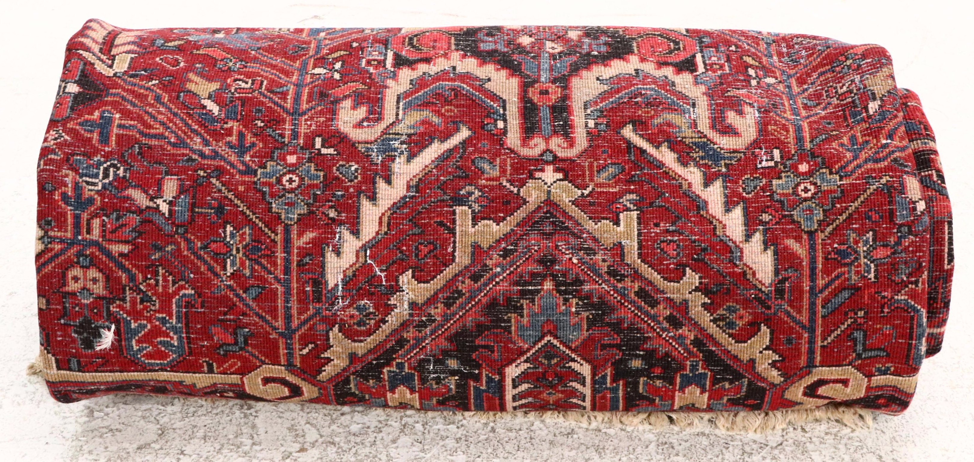 10'1 x 12'8 Hand-Knotted Persian Heriz Room Sized Rug