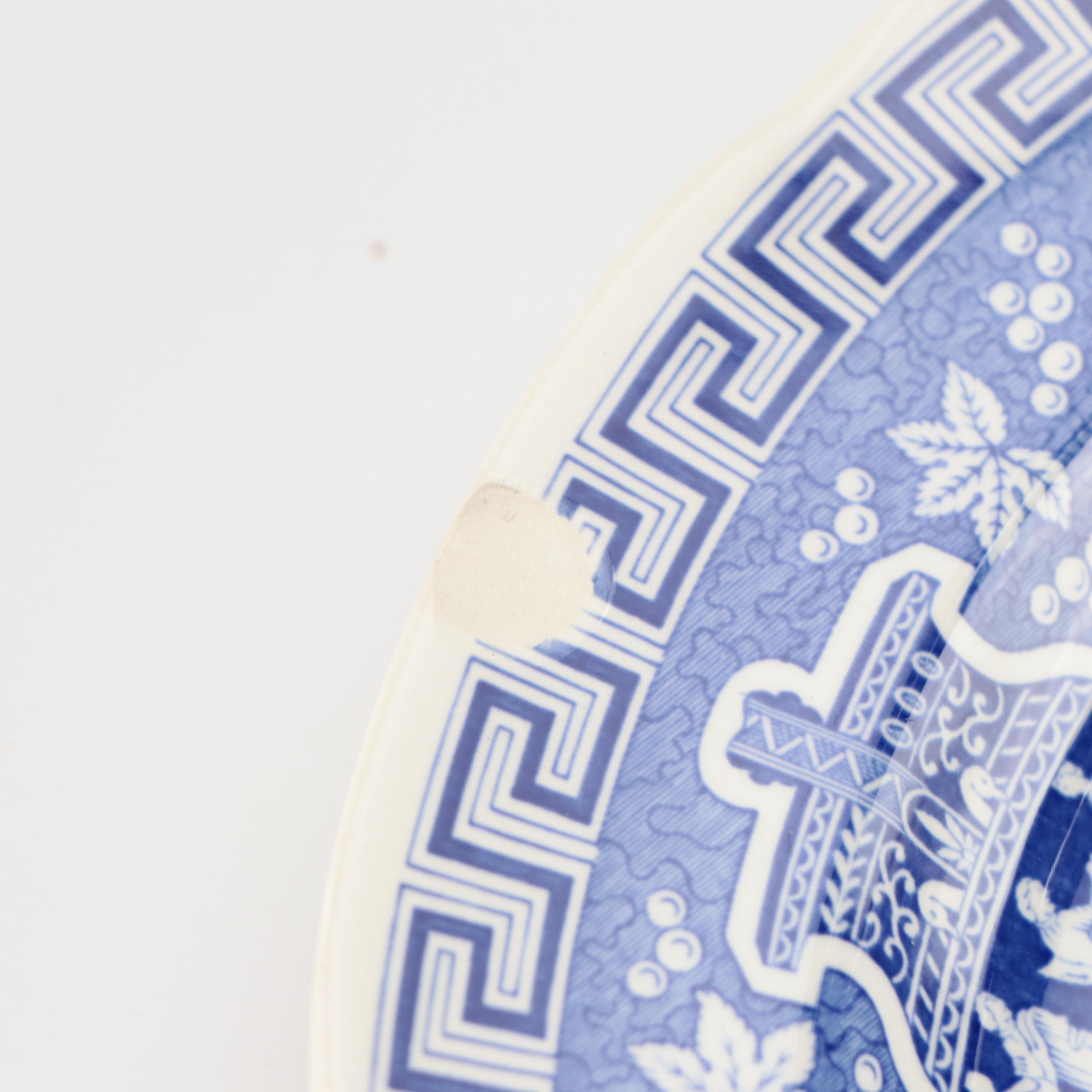 Spode Blue Room Collection and Churchill Blue Willow Plates