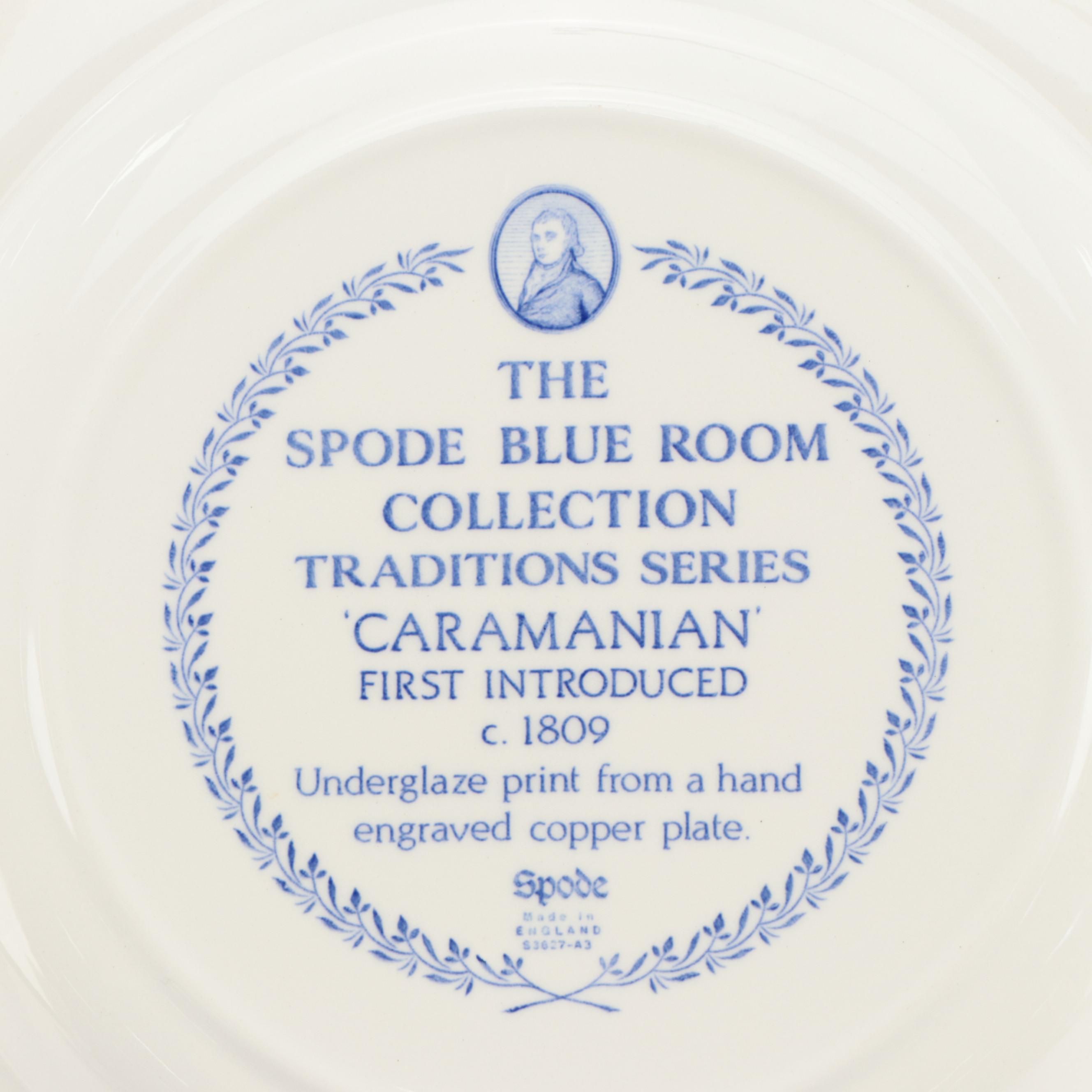 Spode Blue Room Collection and Churchill Blue Willow Plates