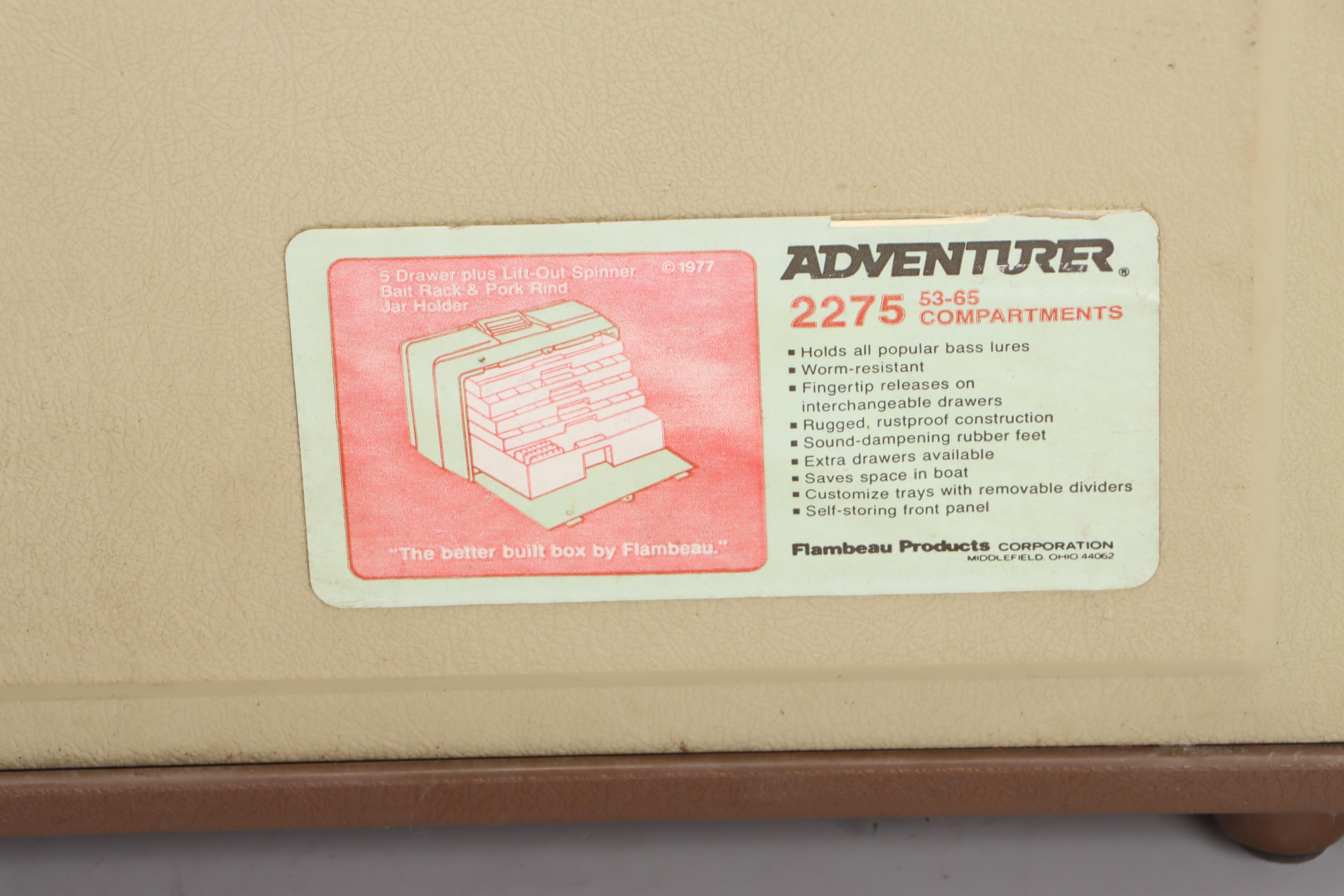 Flambeau Adventurer 2275 Five-Shelf Plastic Bait and Tackle Box