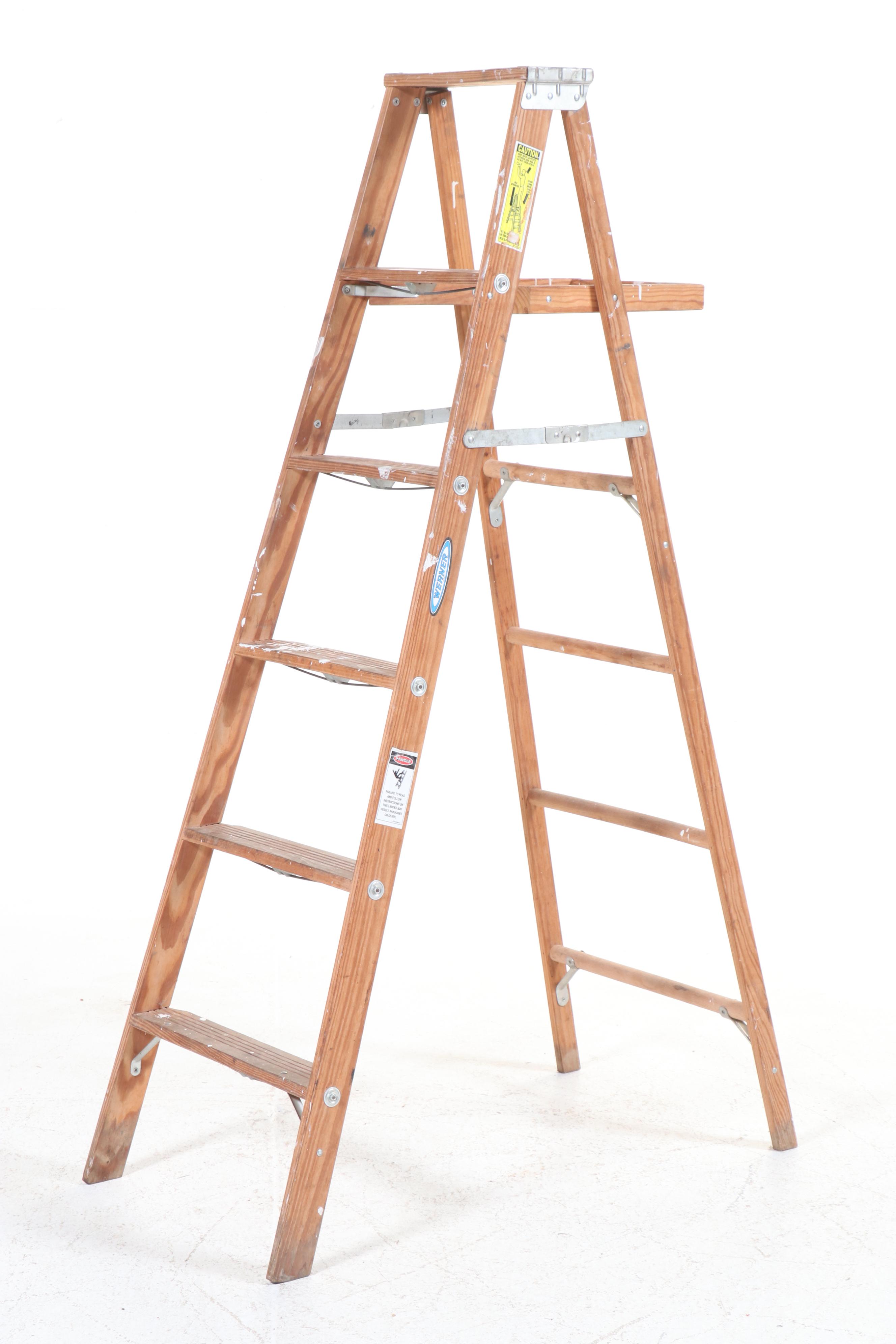 Werner Model W366 and Davidson Wooden Ladders