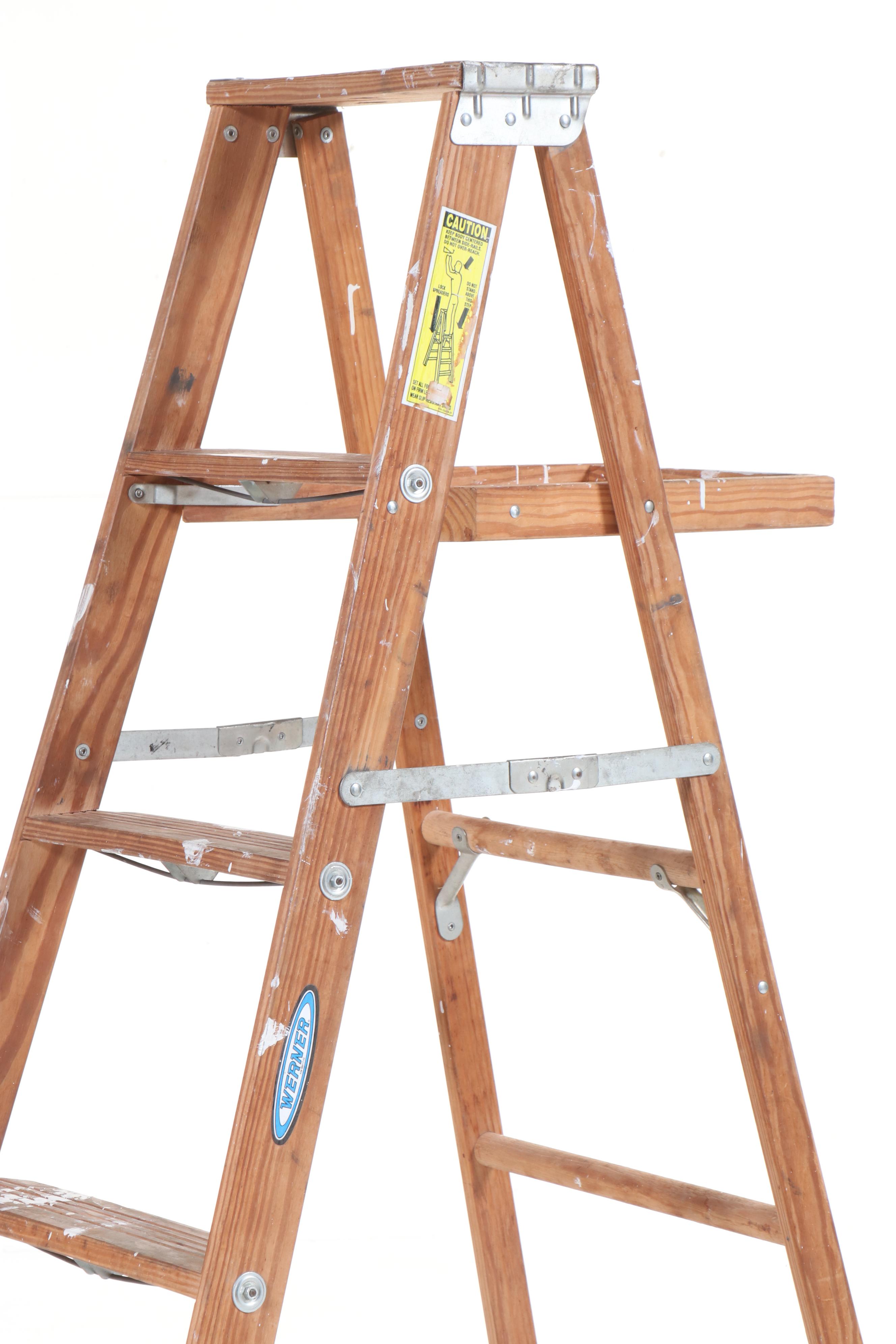 Werner Model W366 and Davidson Wooden Ladders