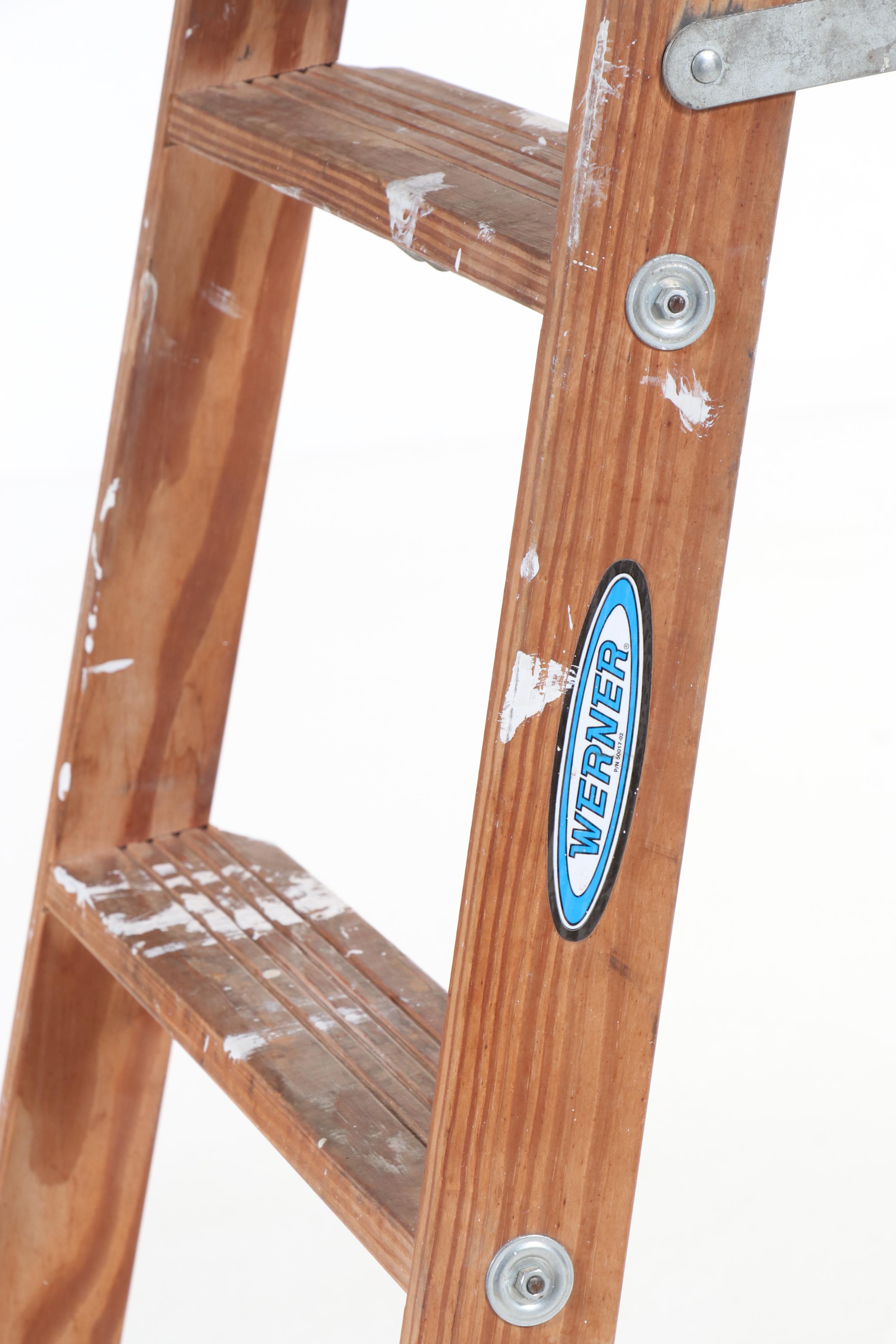 Werner Model W366 and Davidson Wooden Ladders