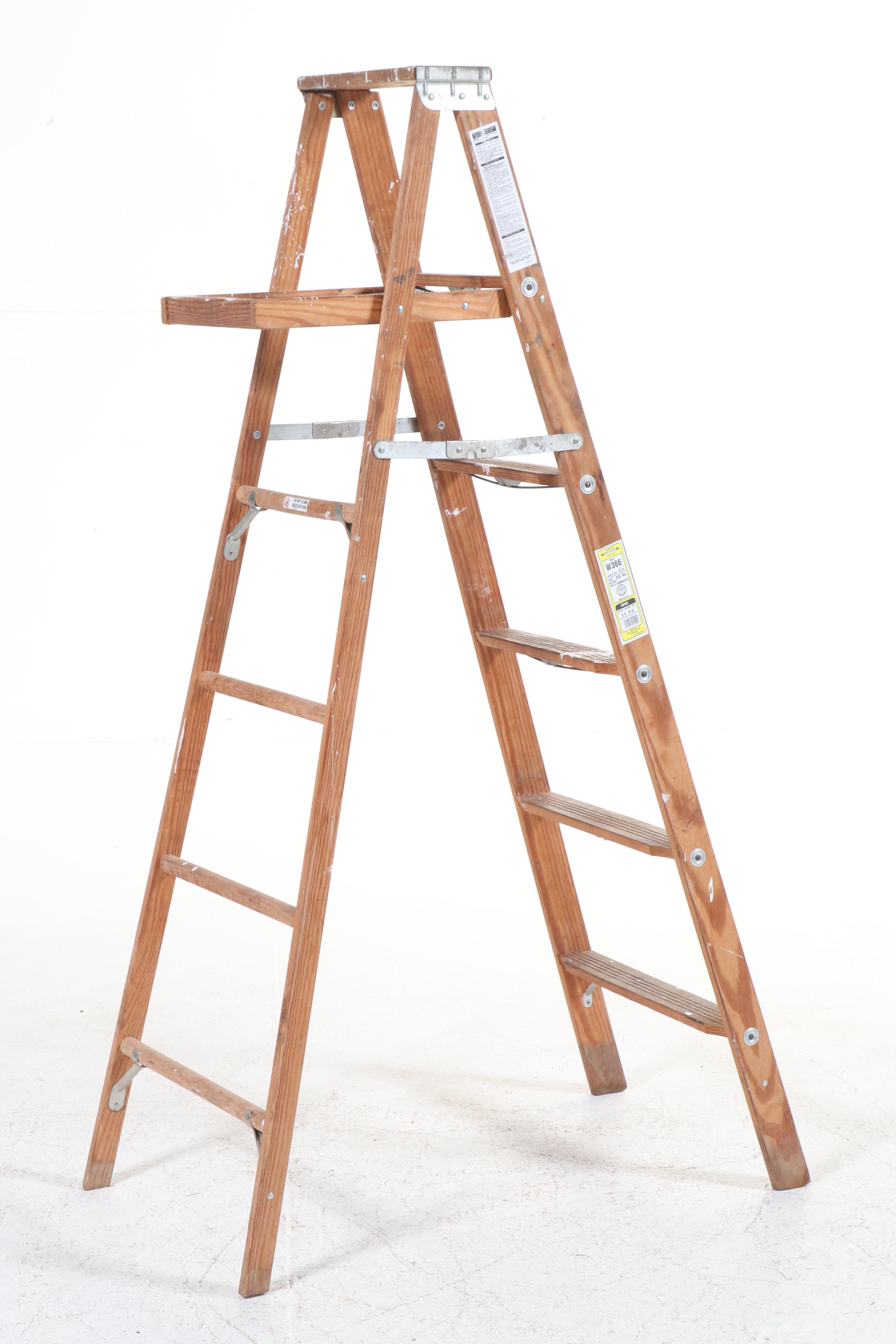Werner Model W366 and Davidson Wooden Ladders