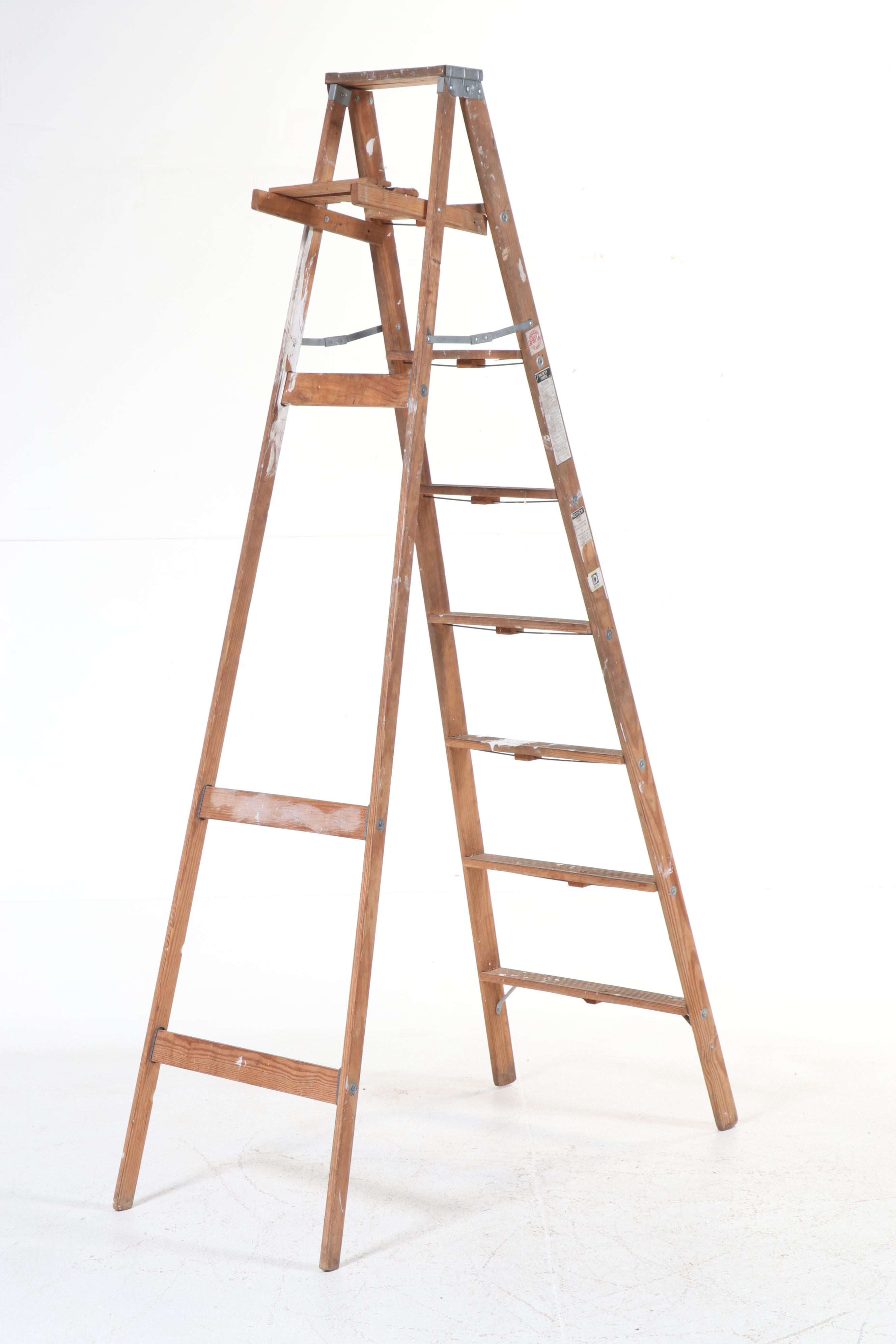 Werner Model W366 and Davidson Wooden Ladders