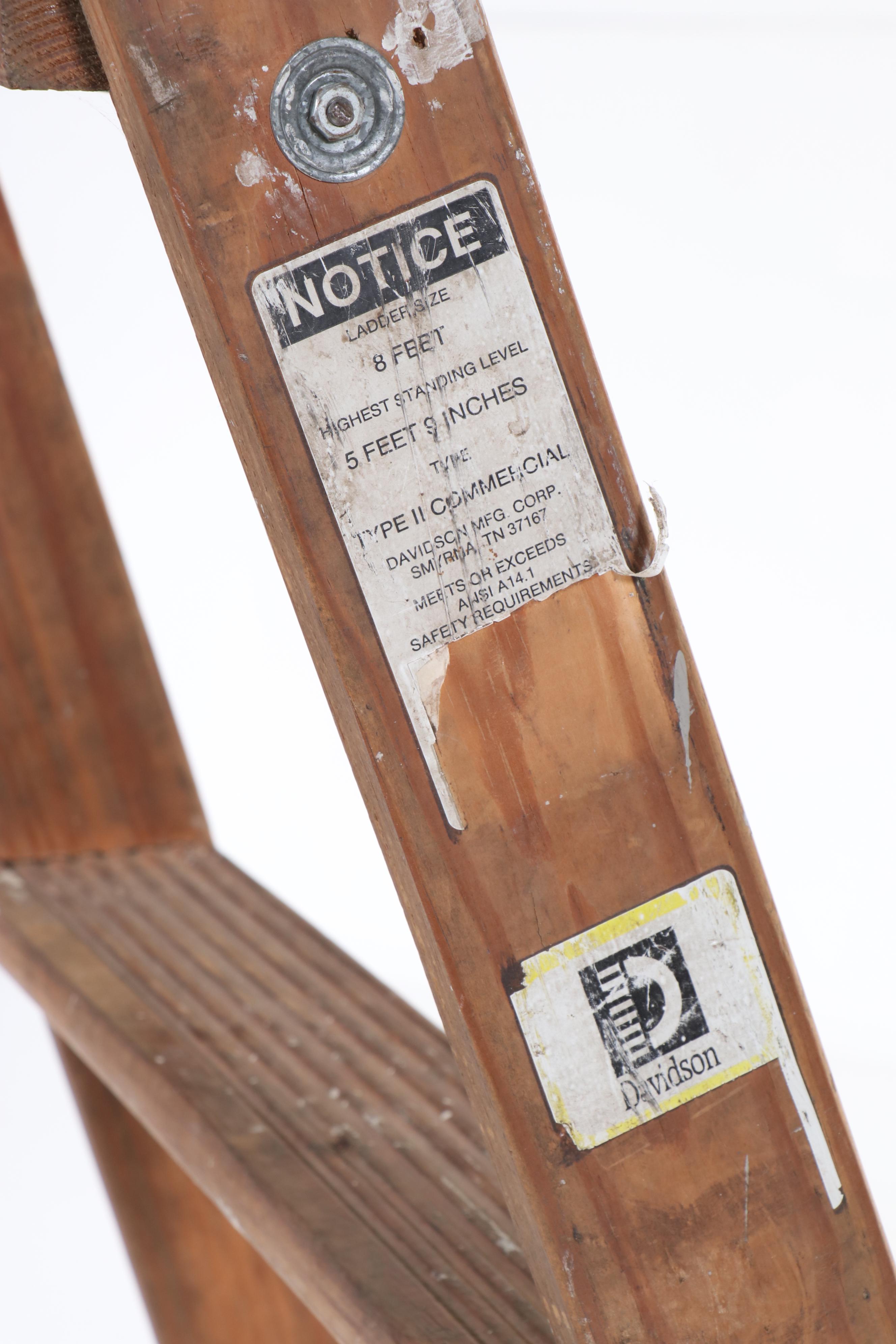 Werner Model W366 and Davidson Wooden Ladders