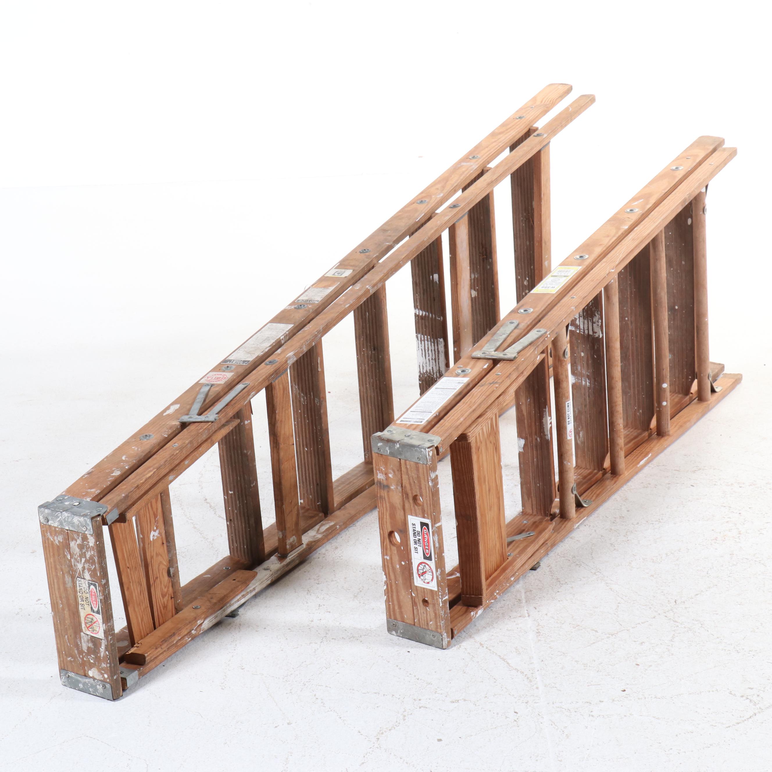 Werner Model W366 and Davidson Wooden Ladders