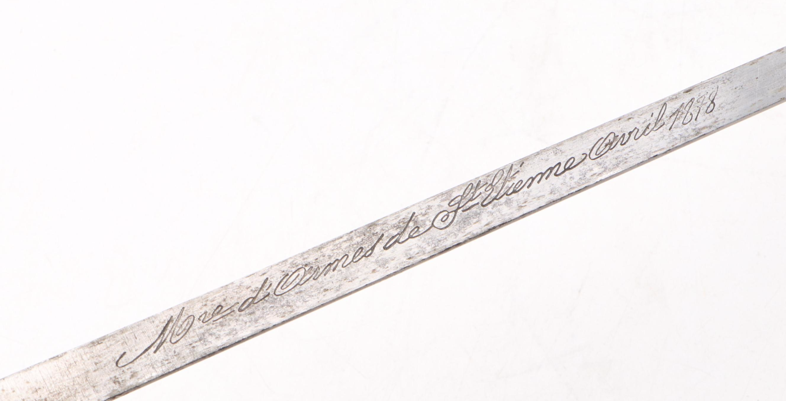 St. Étienne French M1874 Gras Bayonet with Scabbard, 1878