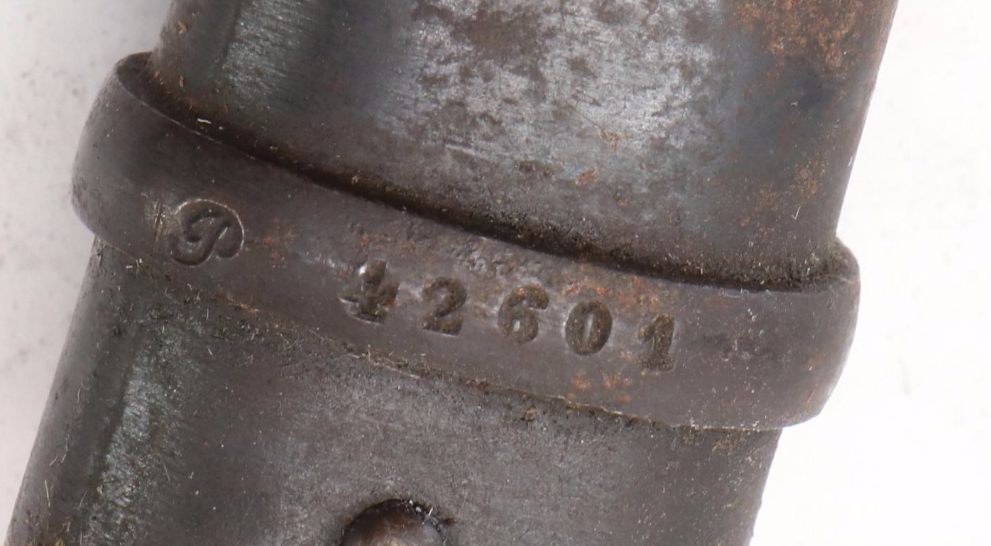 St. Étienne French M1874 Gras Bayonet with Scabbard, 1878