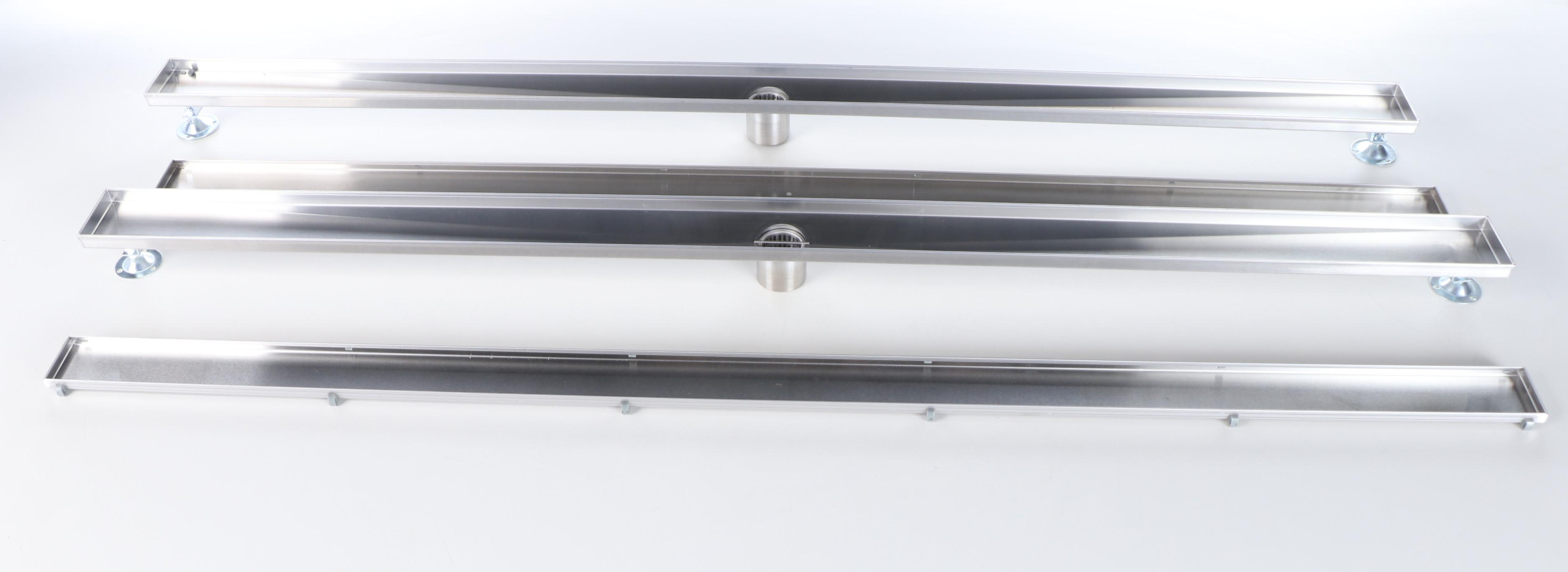 Pair of 60" Linear Stainless Tile-In Shower Drains