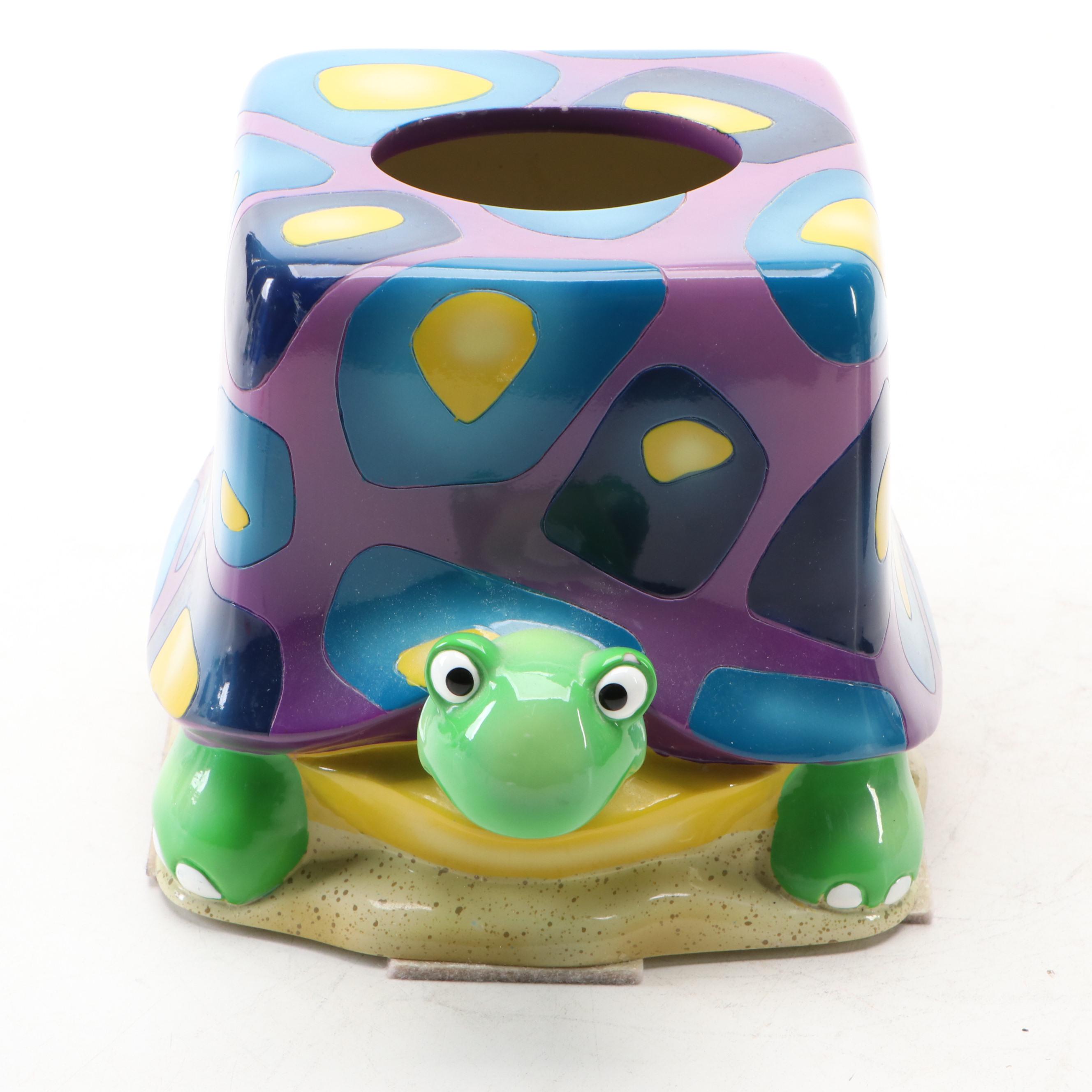 Chia Pet "Rick and Morty" Planter Set with Ceramic Turtle Tissue Box