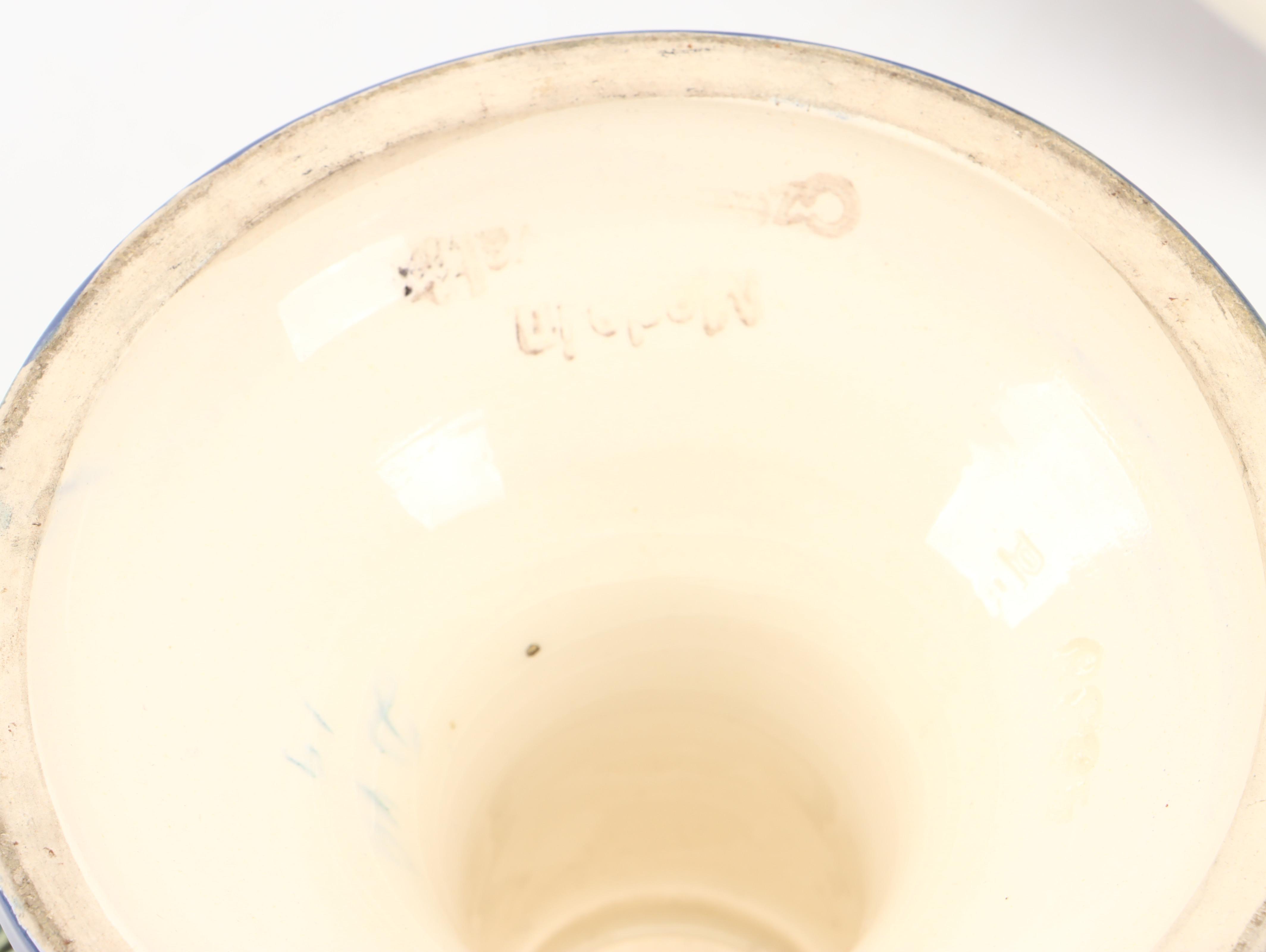 Artist Signed Ceramic Bowl, Ceramic Compote, and Fabric Dammit Doll