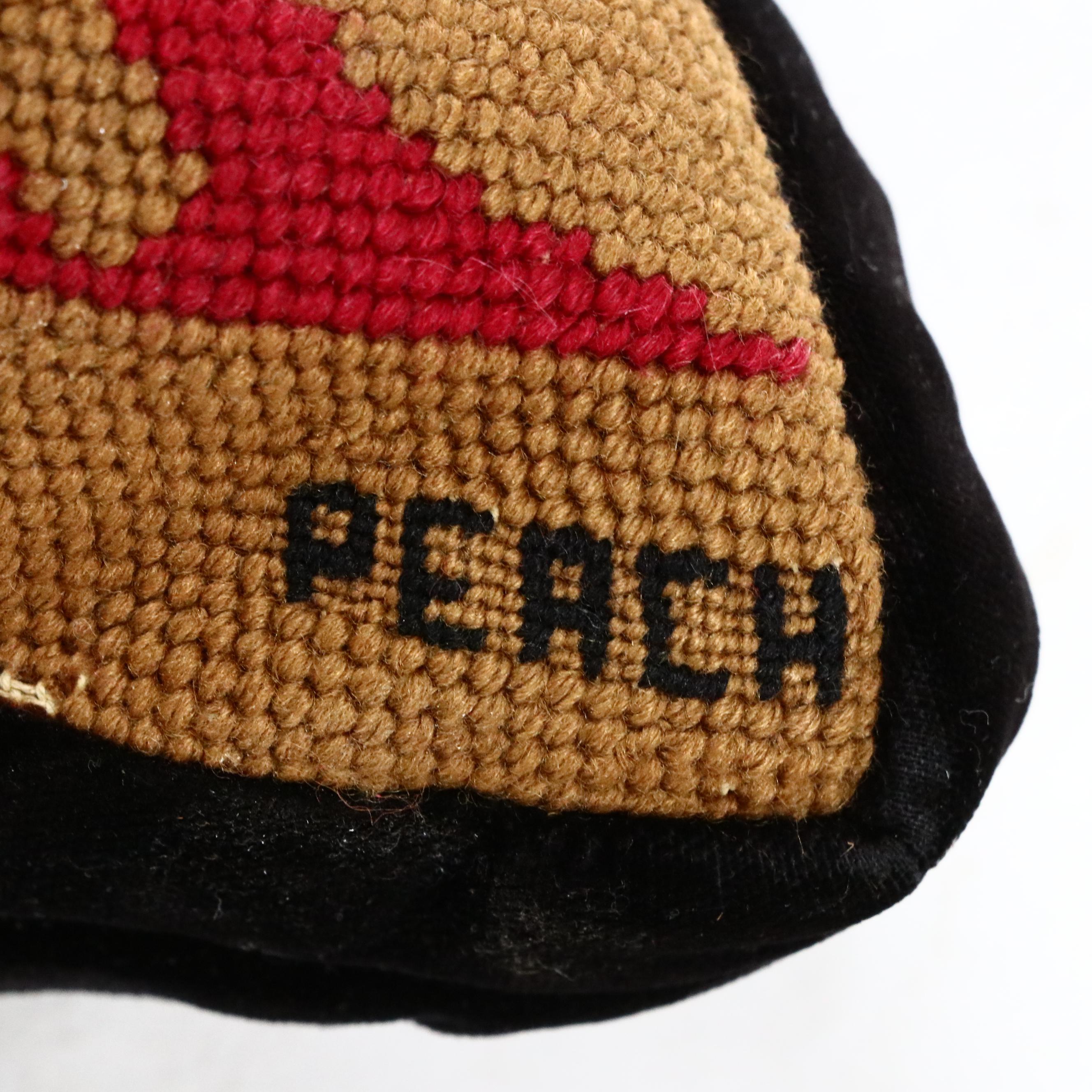 Handmade Needlepoint "Mother" Throw Pillow, Late 20th Century