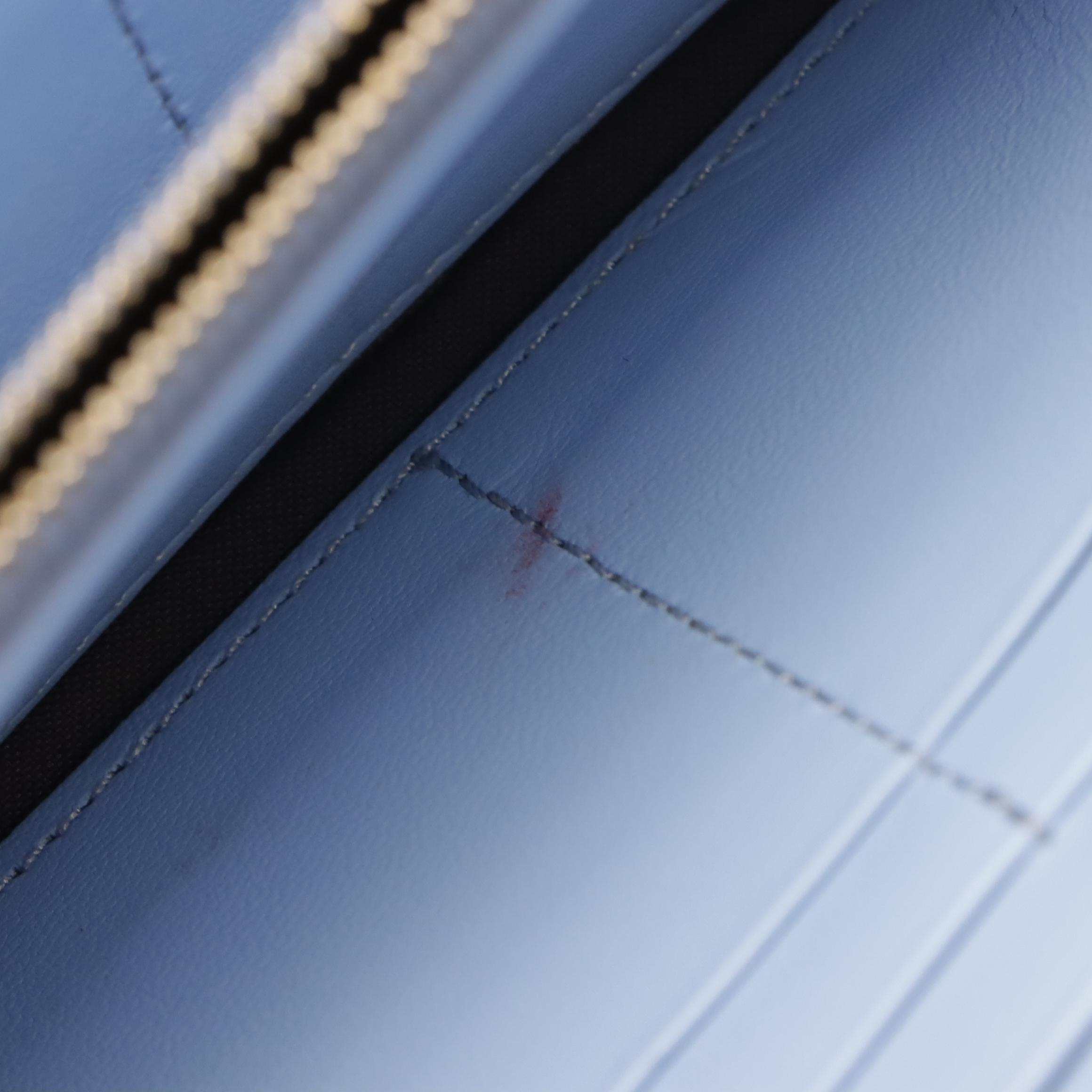 Fendi Powder Blue Zucca Embossed Leather Continental Wallet on Chain