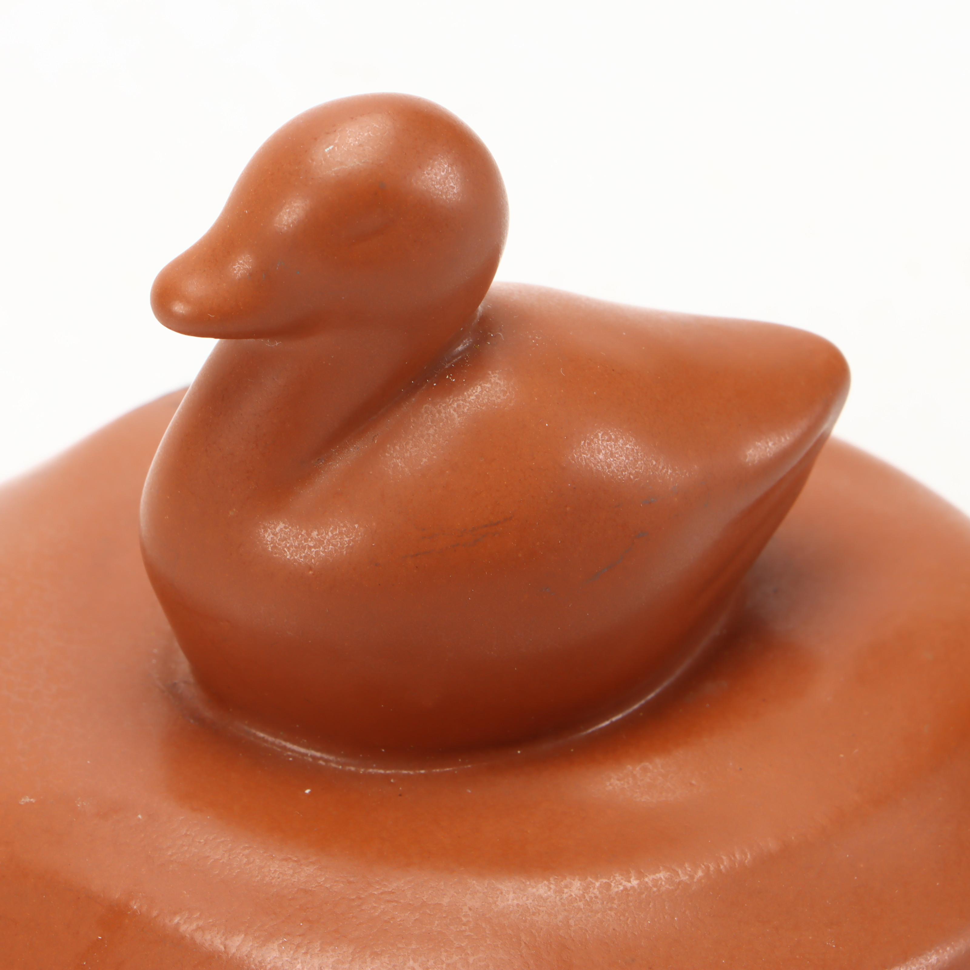 Van Briggle Pottery Duck Paperweight, Late 20th Century