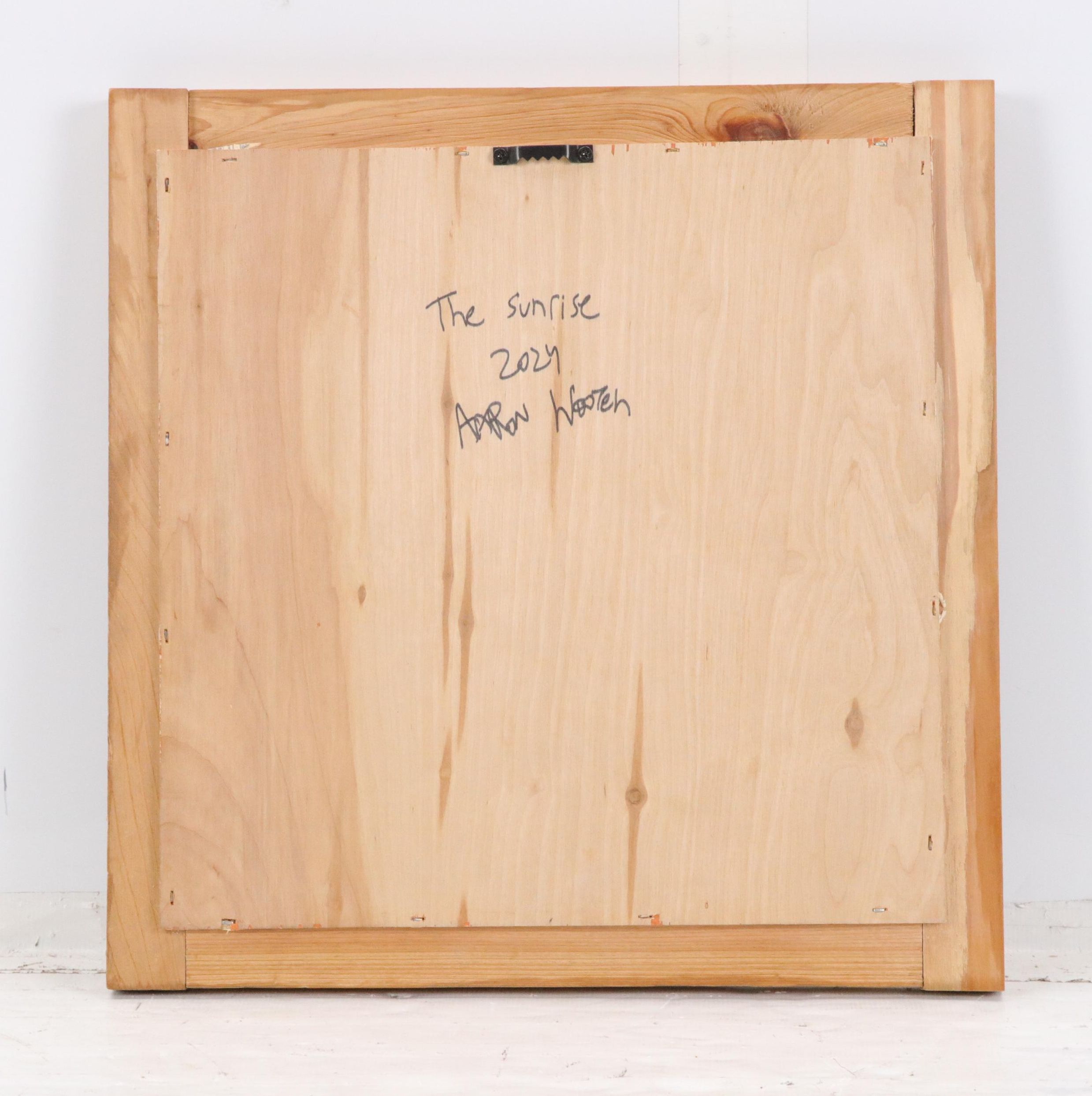 Aaron Wooten Stylized Dimensional Cityscape Acrylic Painting "The Sunrise," 2024