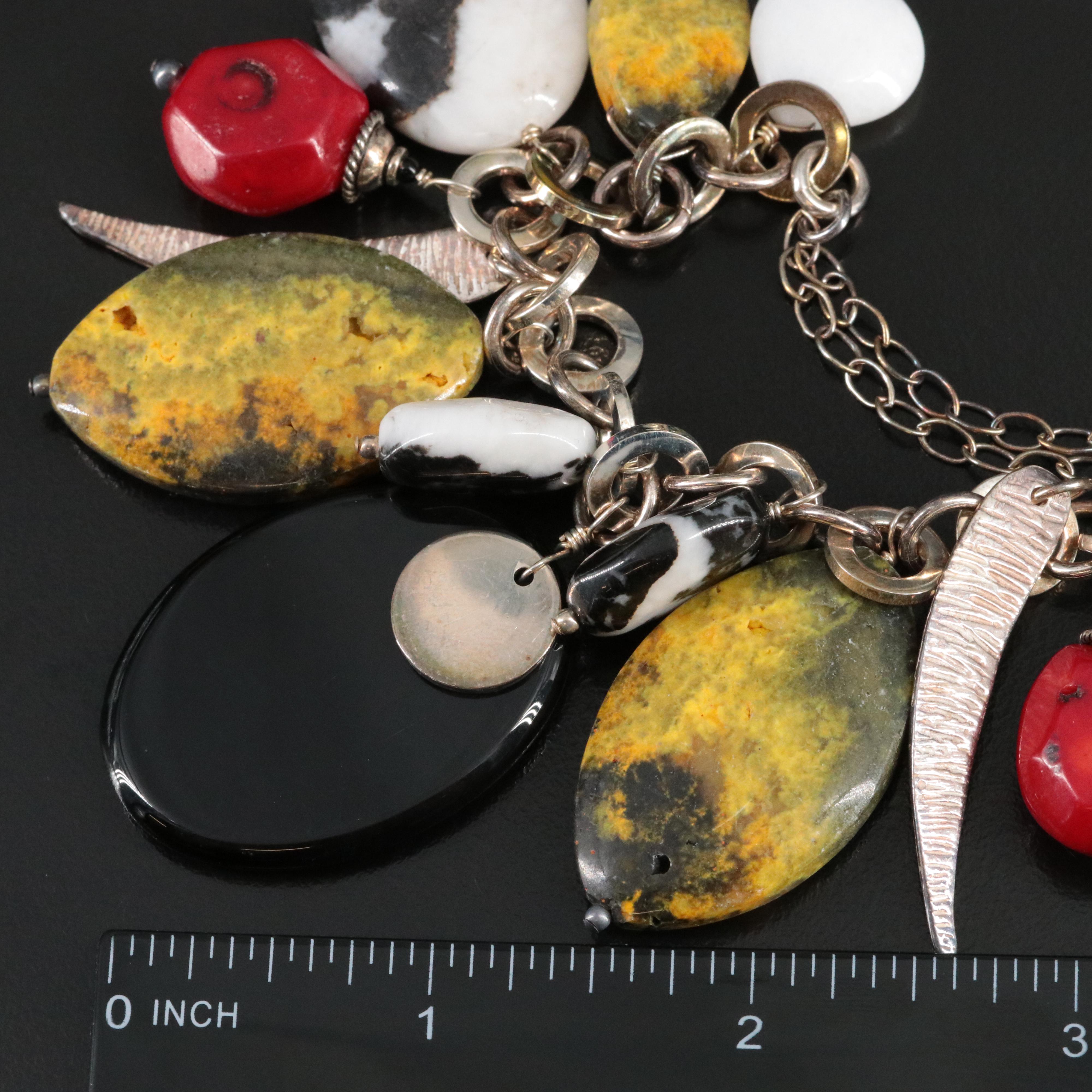 Gemstone Jewelry Collection Including Sterling, Jasper and Rose Quartz