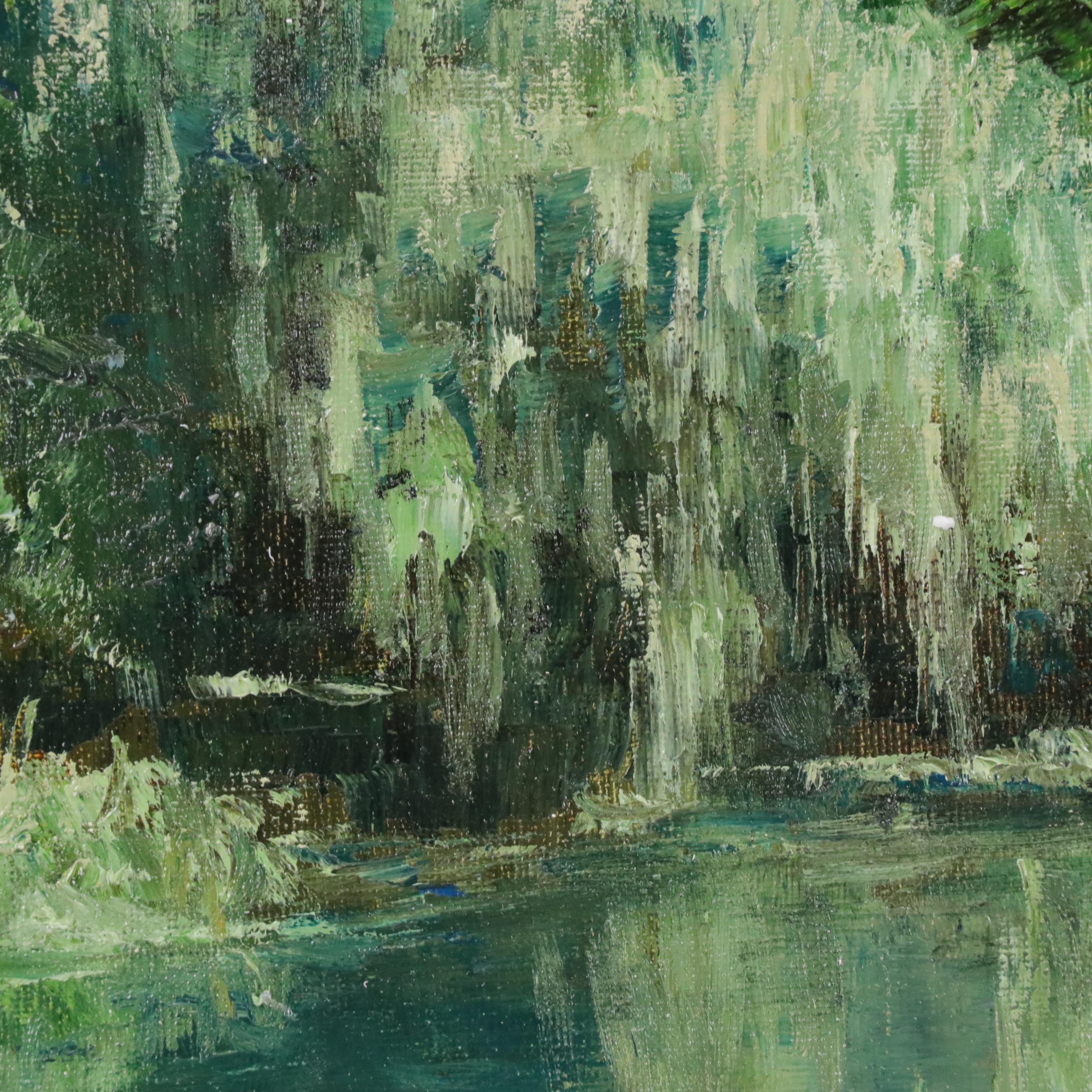 Garncarek Aleksander Pond Landscape Oil Painting "Staw," 2025