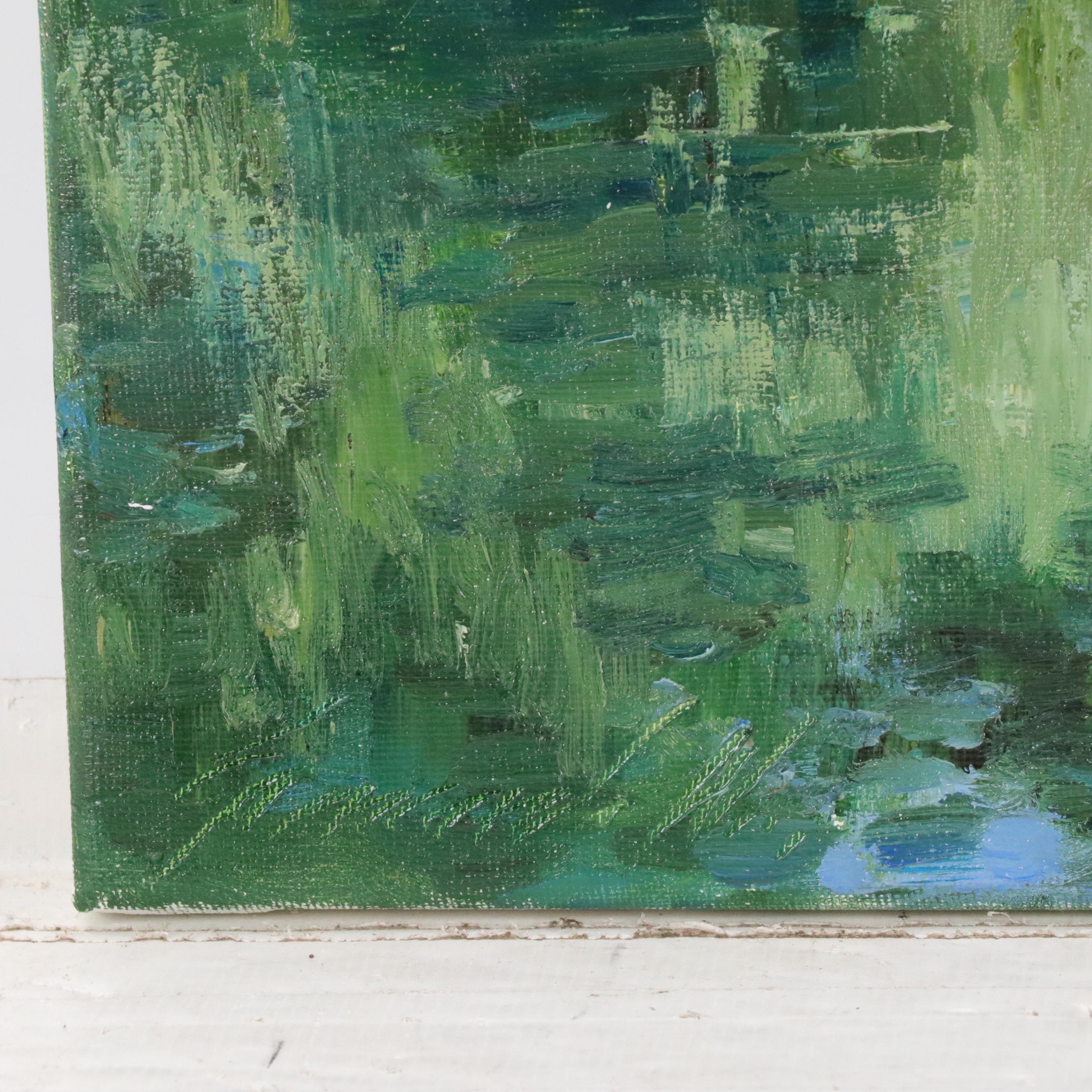 Garncarek Aleksander Pond Landscape Oil Painting "Staw," 2025