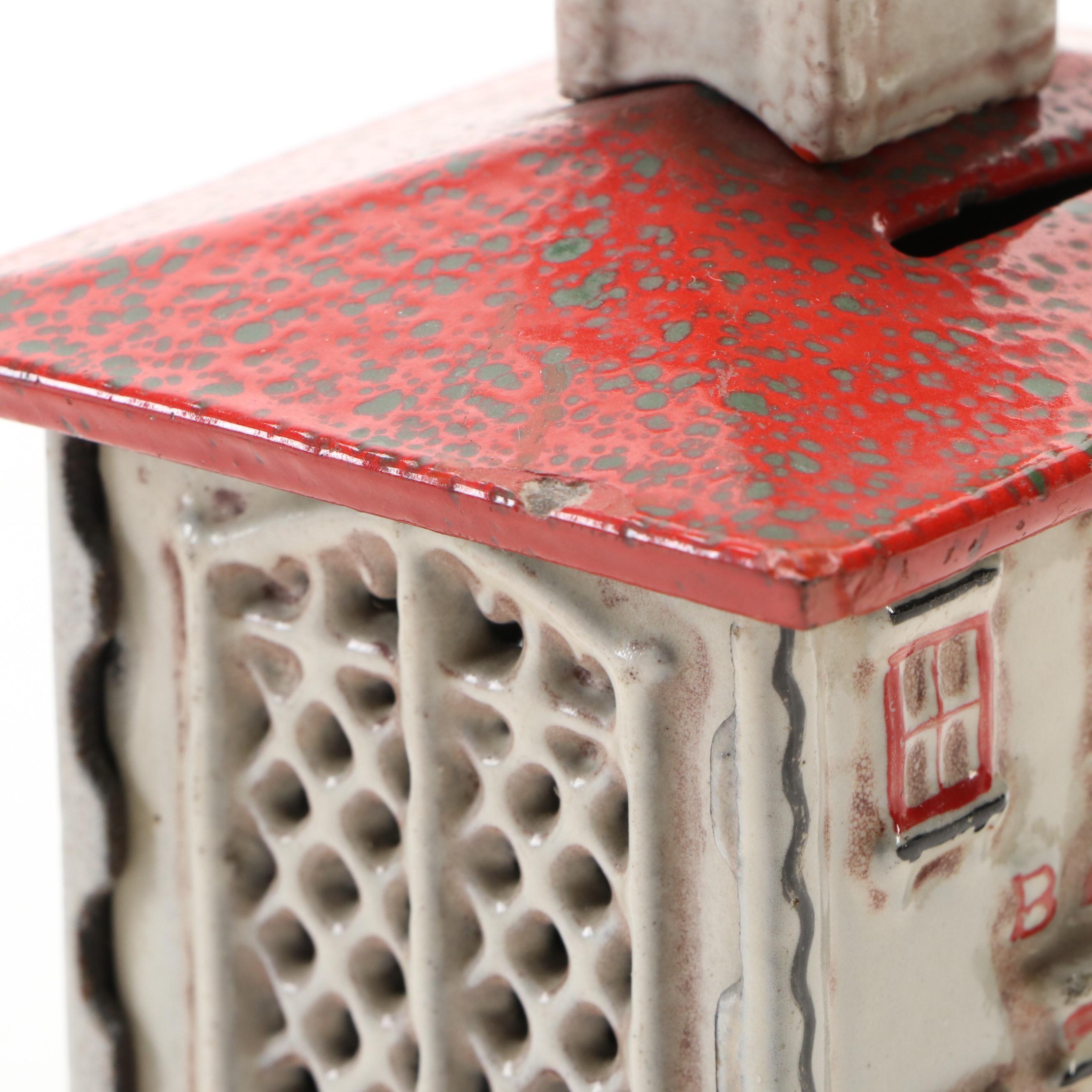 Ohio Foundry Co. Reproduction Cast Iron Cupola Still Bank, Mid-20th Century