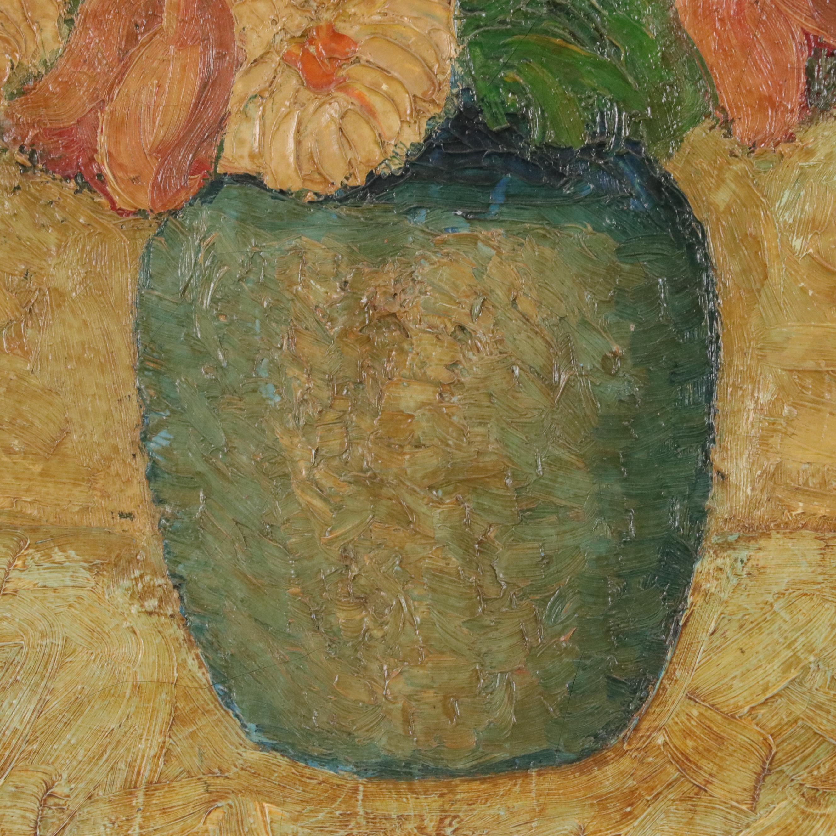 Impasto Floral Still Life Oil Painting, 1926