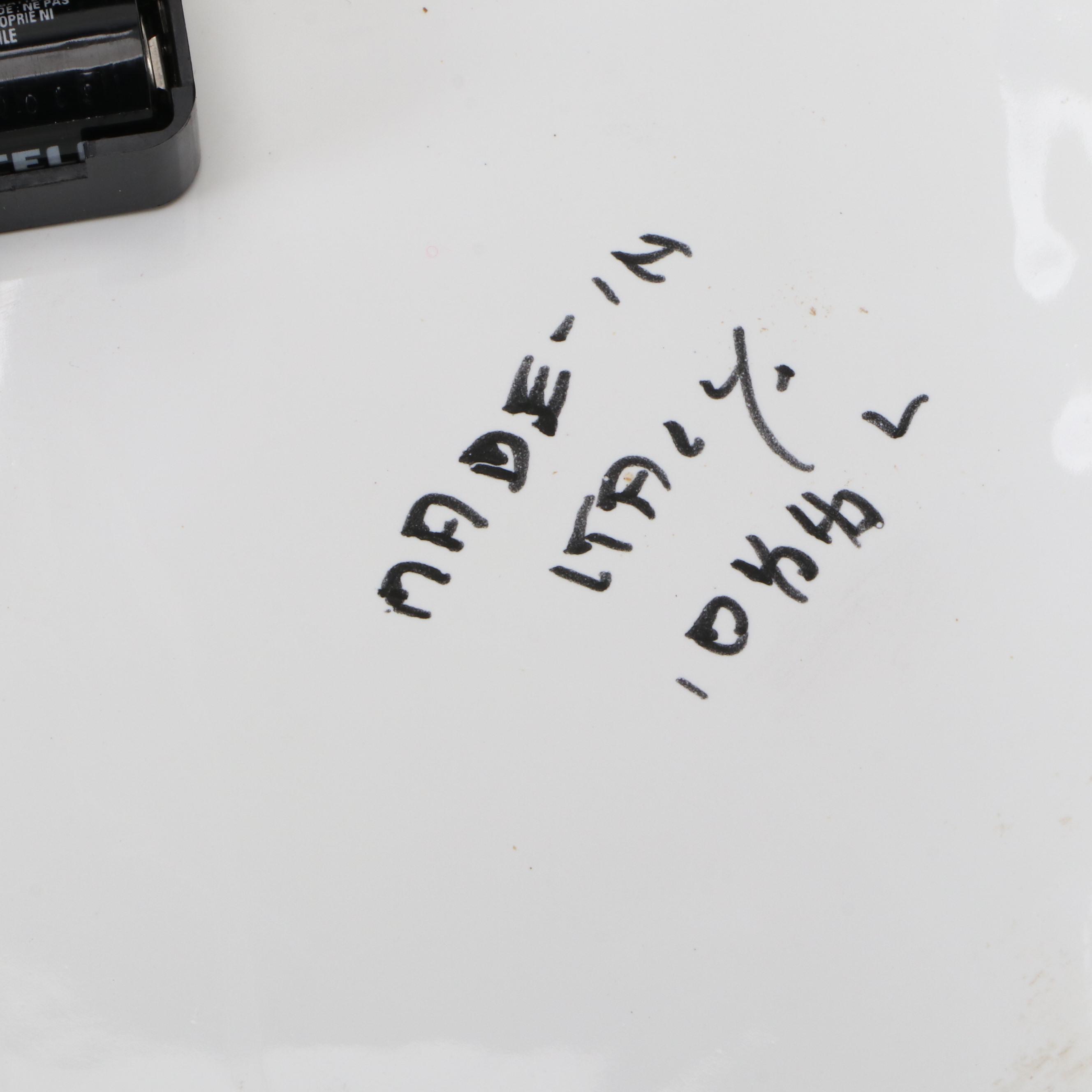 Williams-Sonoma Italian Hand-Painted Ceramic Wall Clock