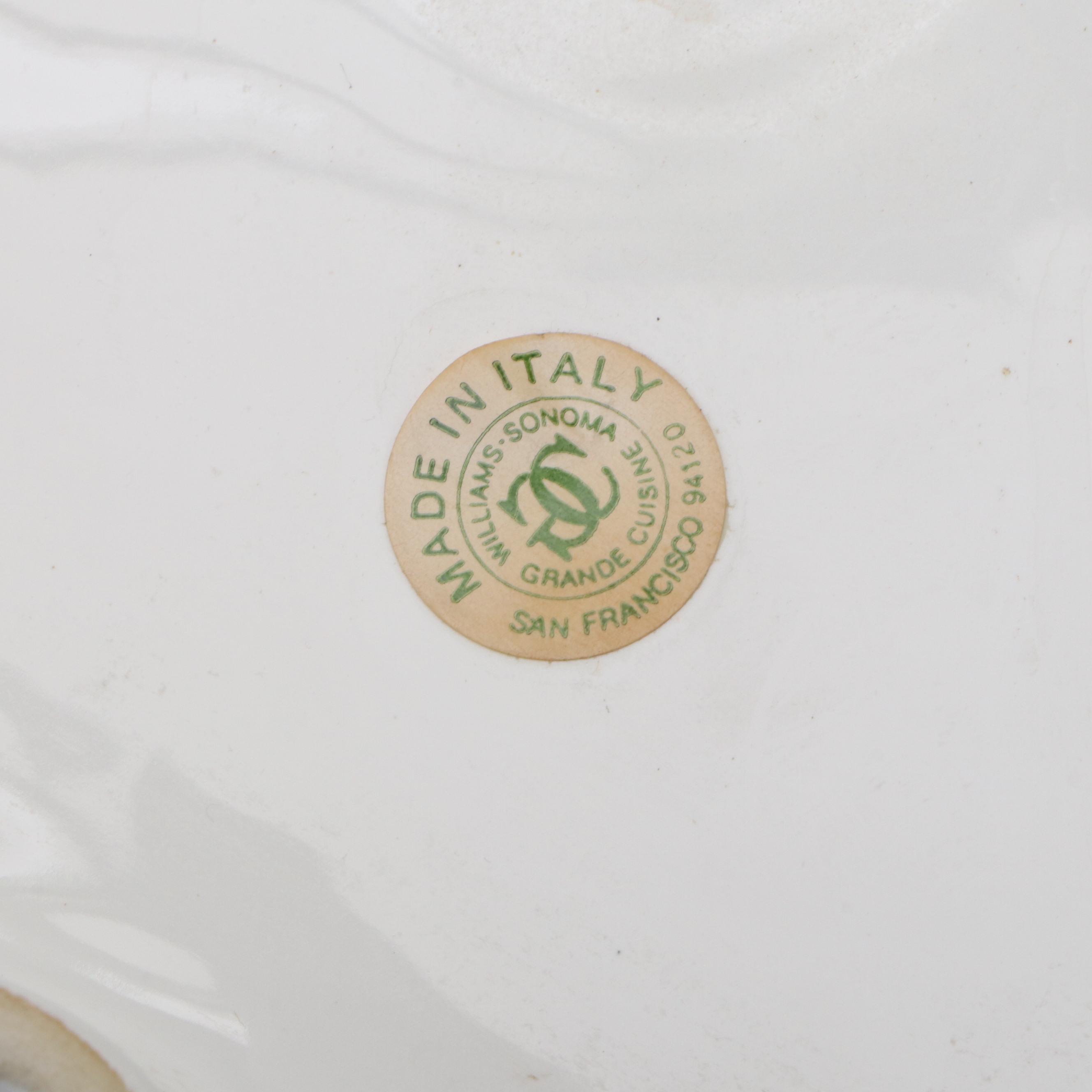 Williams-Sonoma Italian Hand-Painted Ceramic Wall Clock