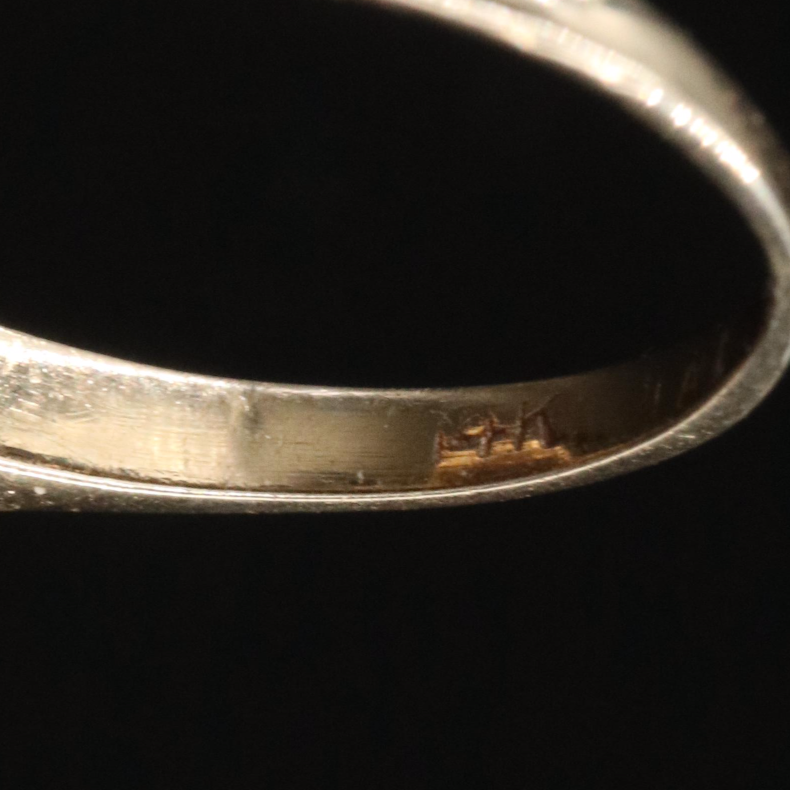 Vintage 14K Topaz and Diamond Ring with Platinum Accents