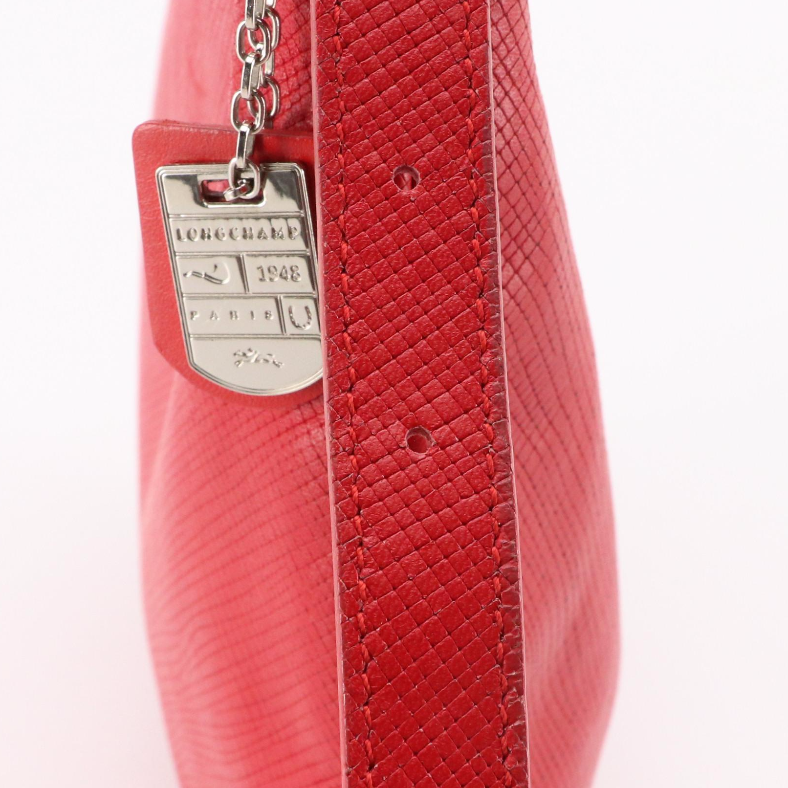 Longchamp Shoulder Bag in Red Leather