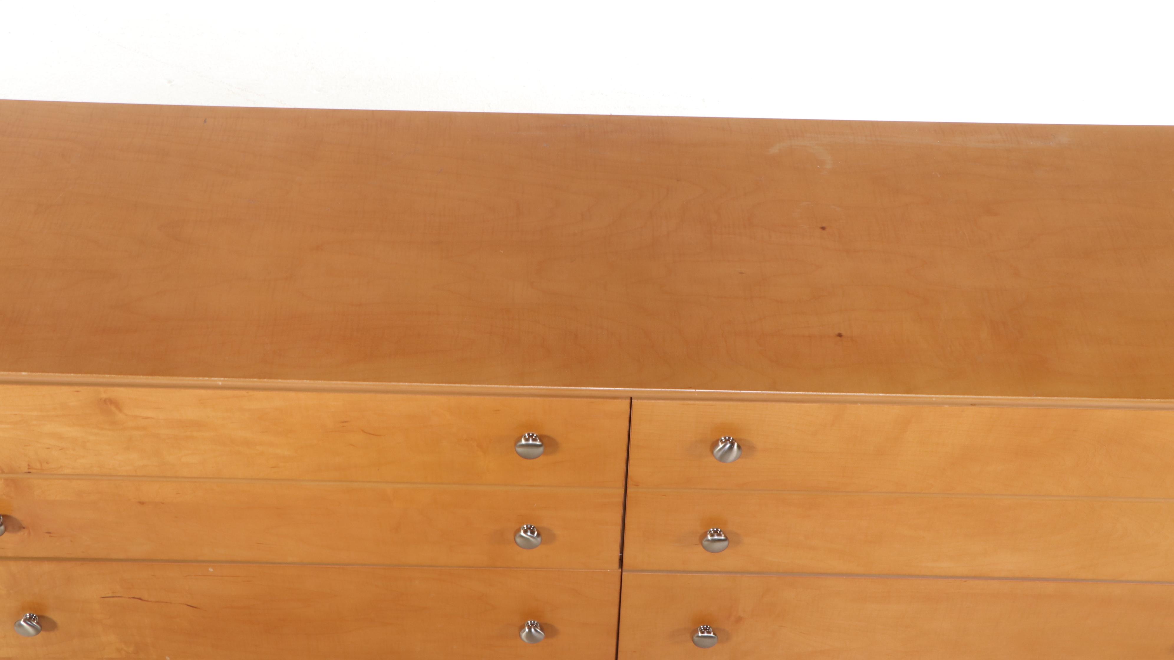 Progressive Furniture Contemporary Style Maple Finish Dresser with Metal Accents