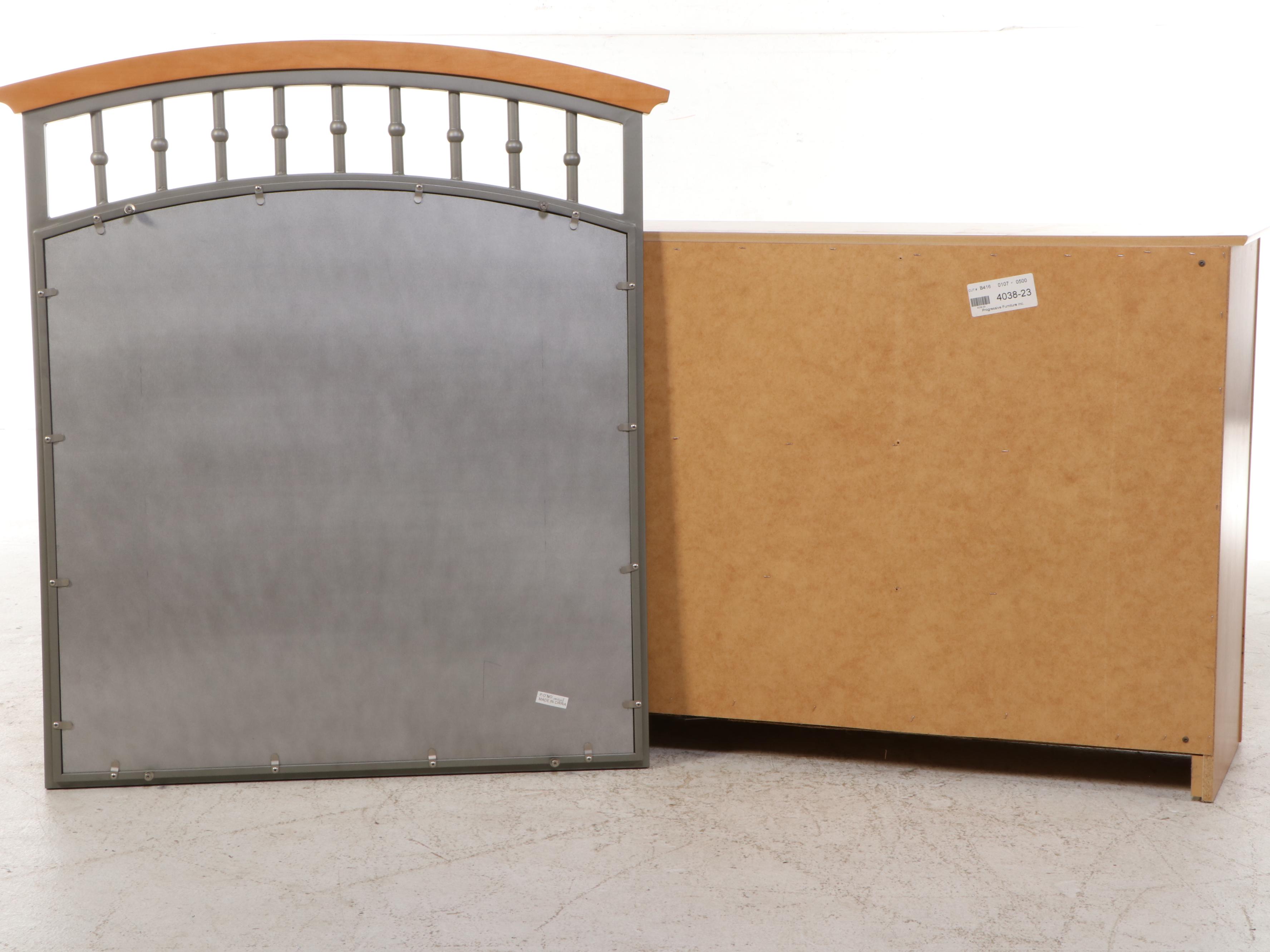 Progressive Furniture Contemporary Style Maple Finish Dresser with Metal Accents