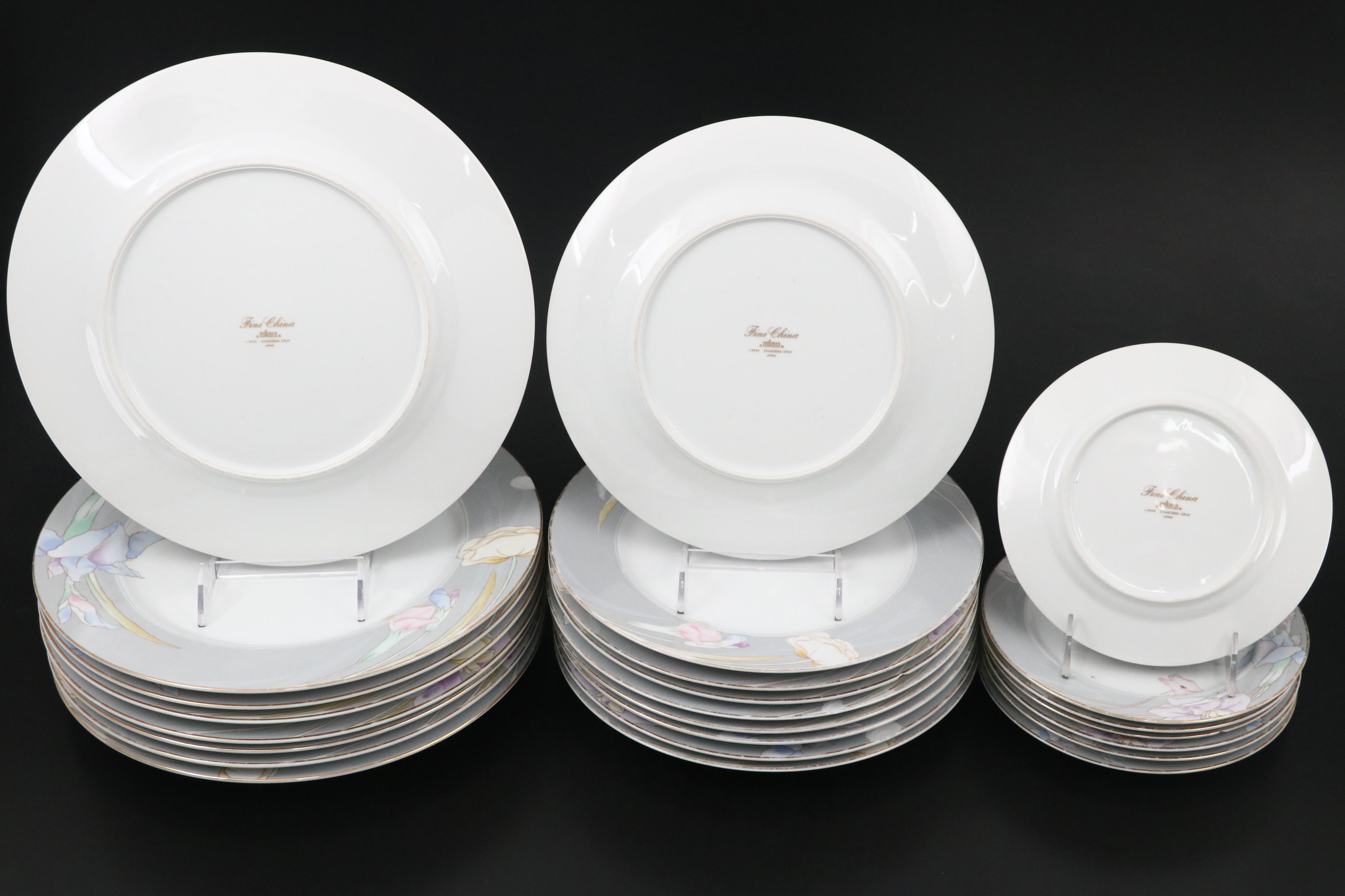 Mikasa "Charisma Gray" Porcelain Tableware, Late 20th Century