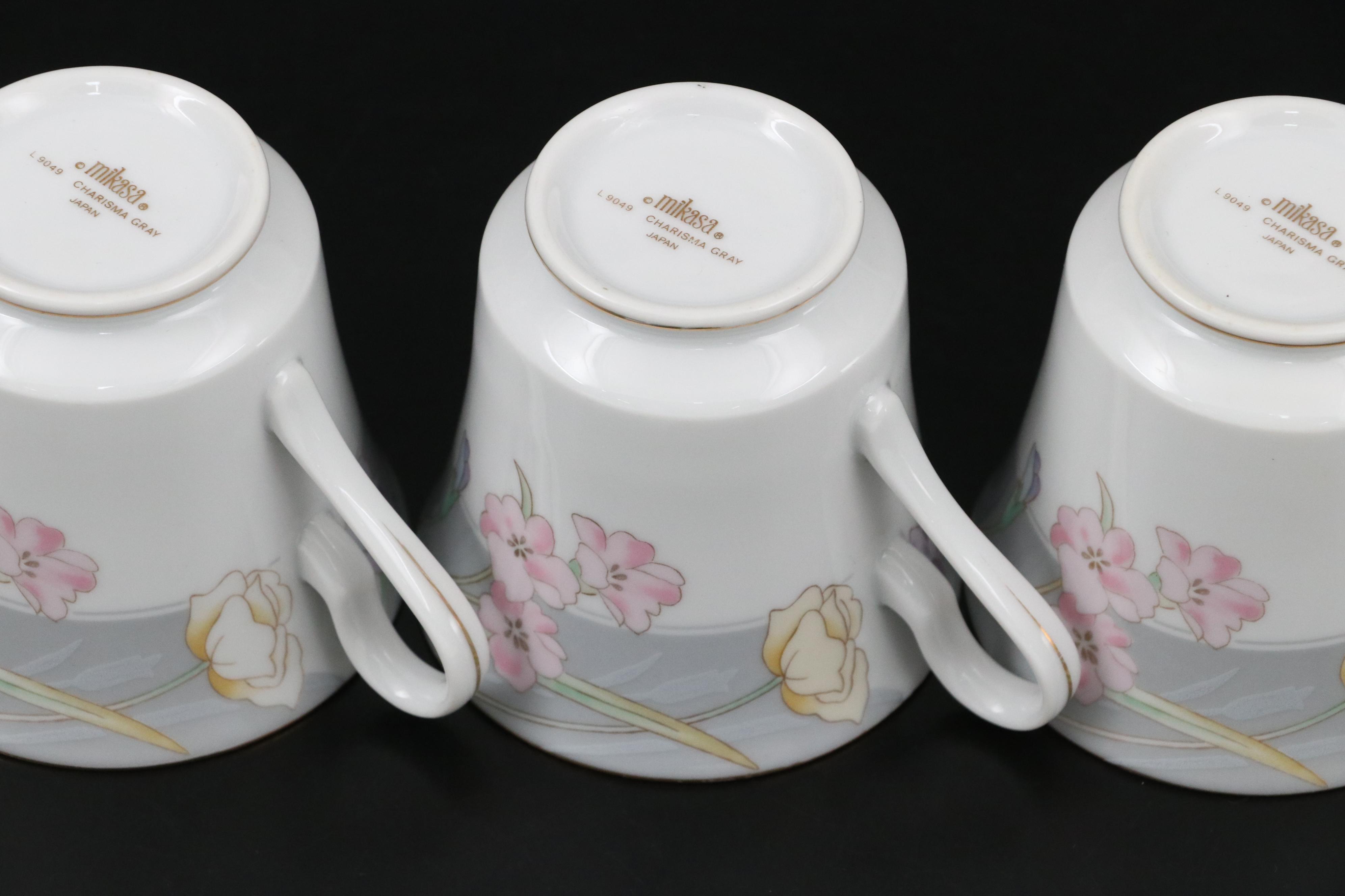 Mikasa "Charisma Gray" Porcelain Tableware, Late 20th Century
