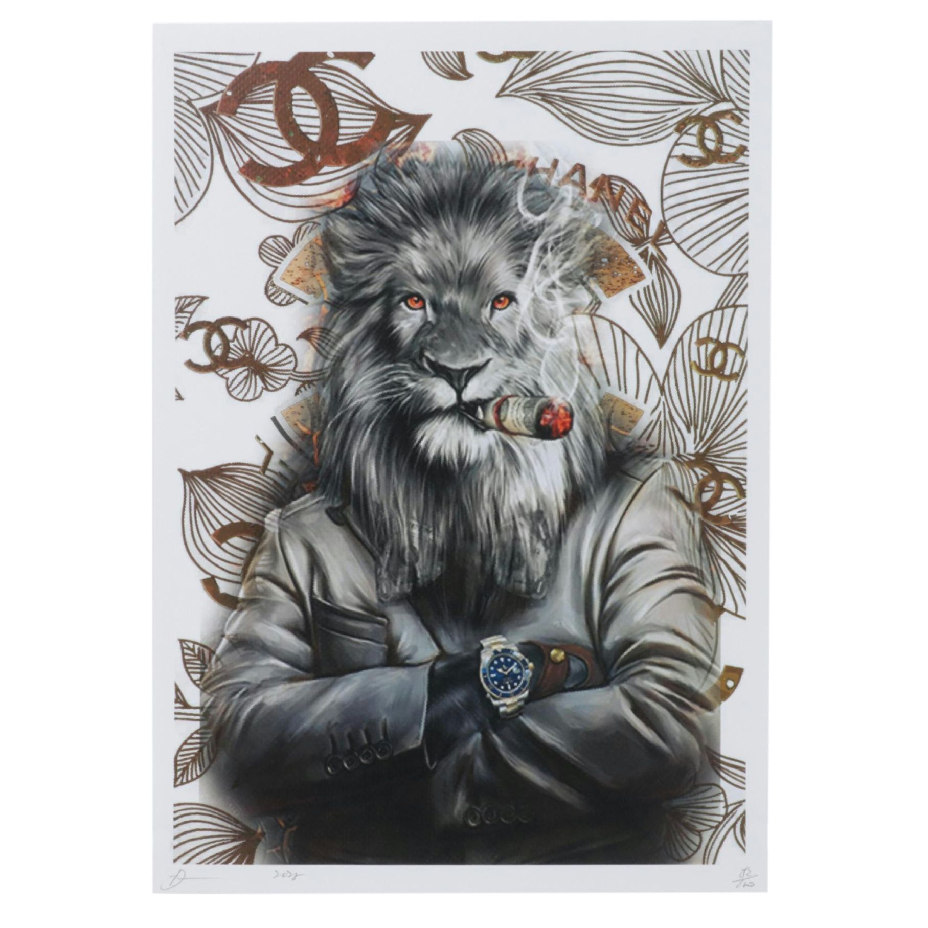 Death NYC Pop Art Graphic Print Homage to Chanel