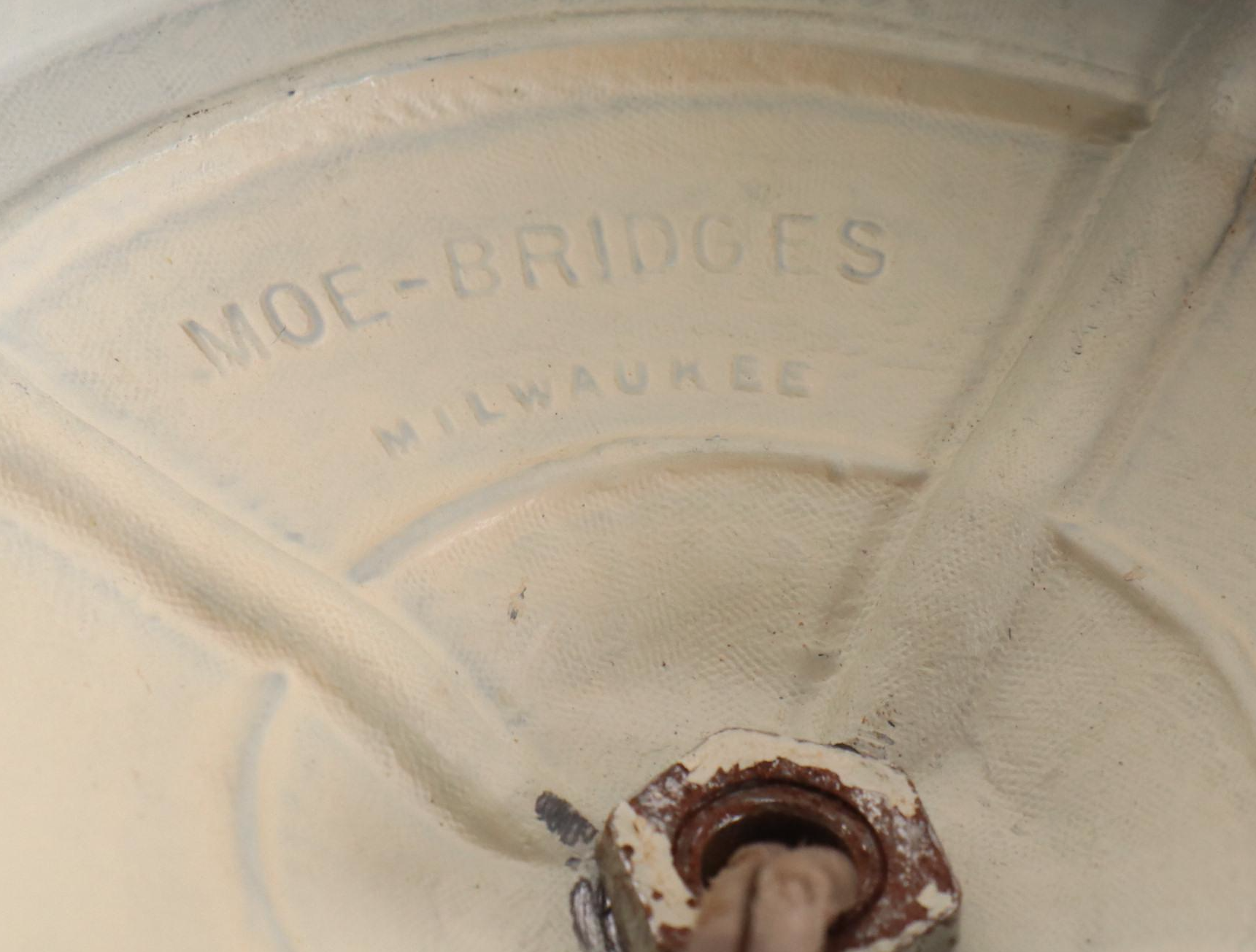 Moe-Bridges and Other Reverse-Decorated Glass Shade Table Lamp