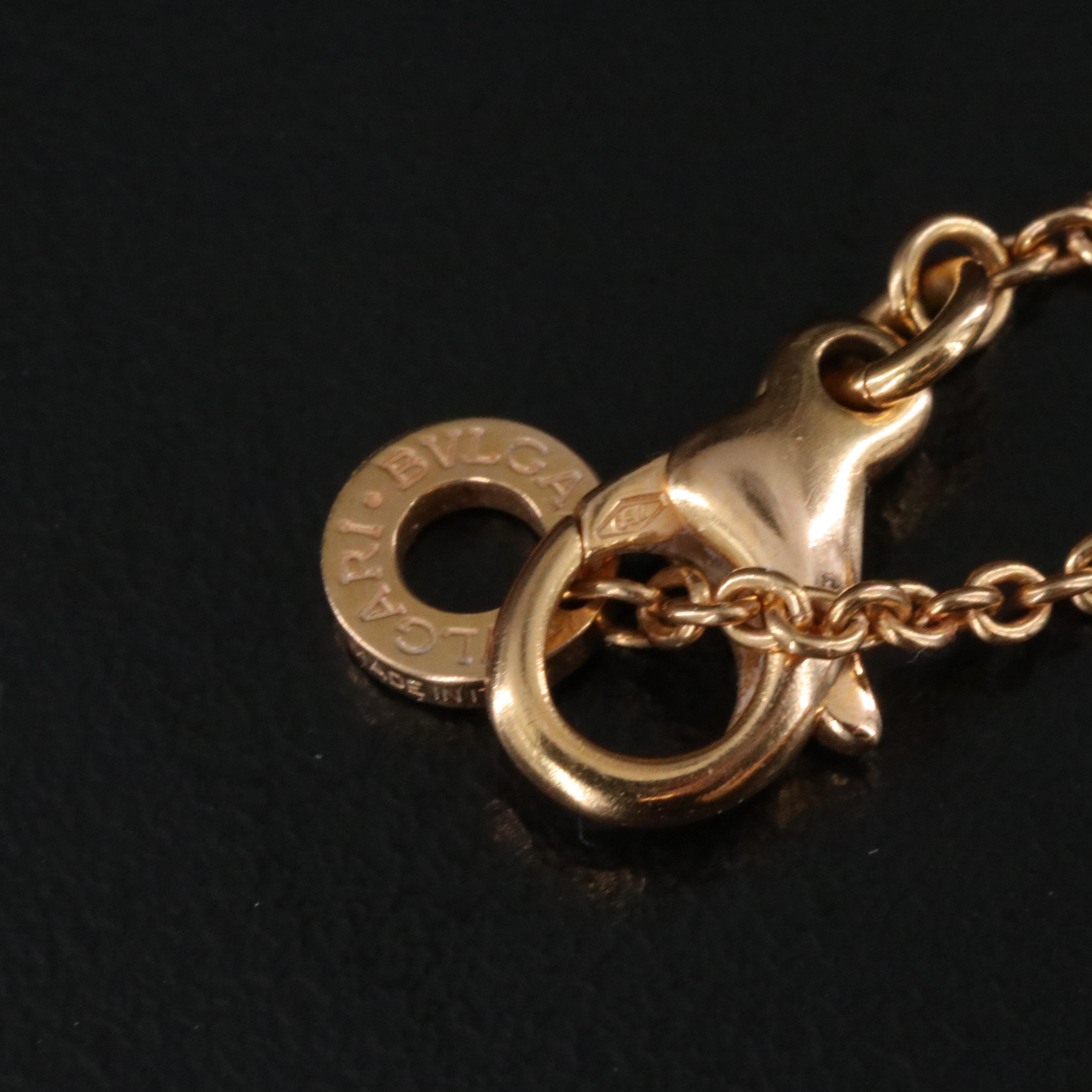 Bulgari BVLGARI B.Zero1 18K Rose Gold and White Ceramic Necklace