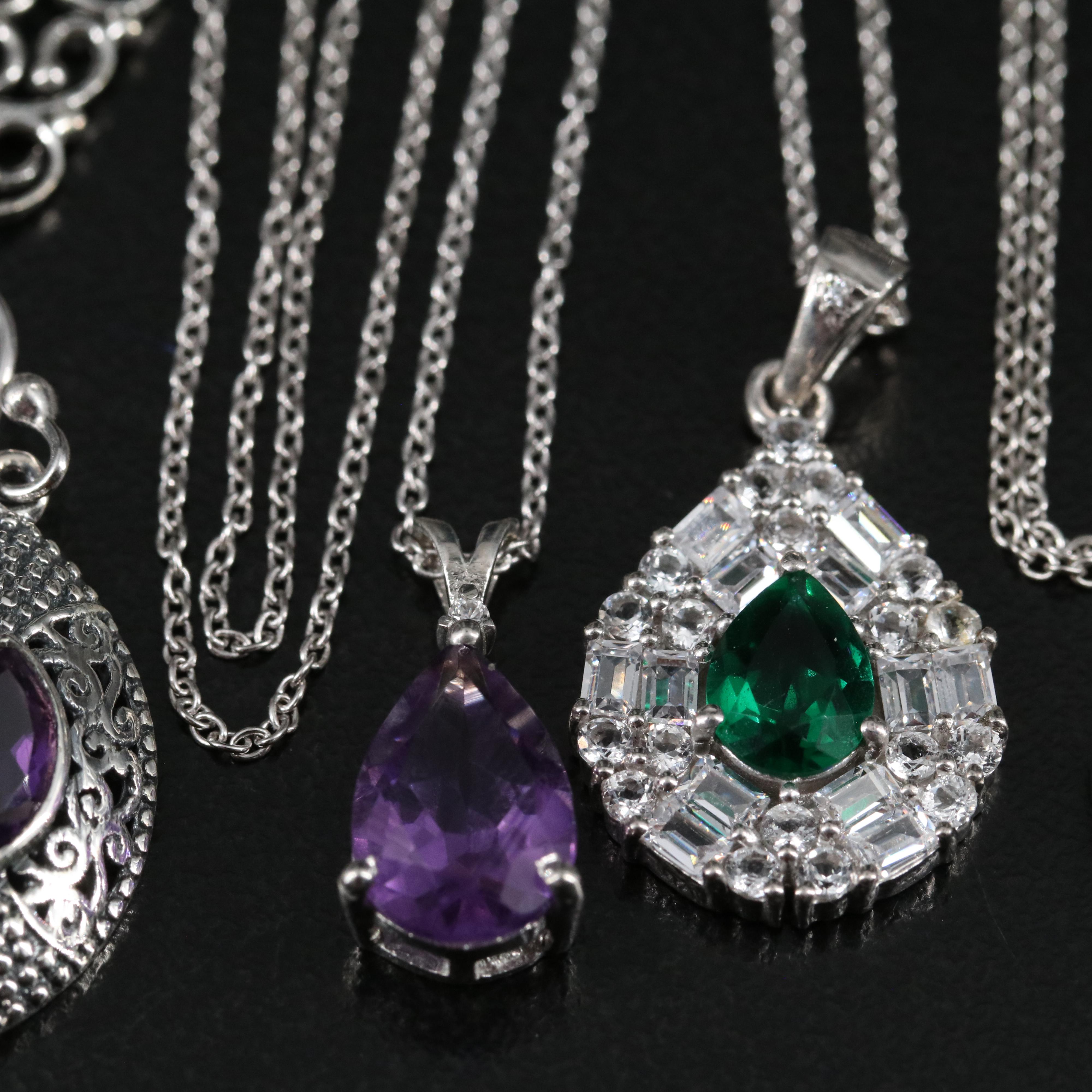 14 Assorted Sterling Silver Rings, Necklaces, and Earrings