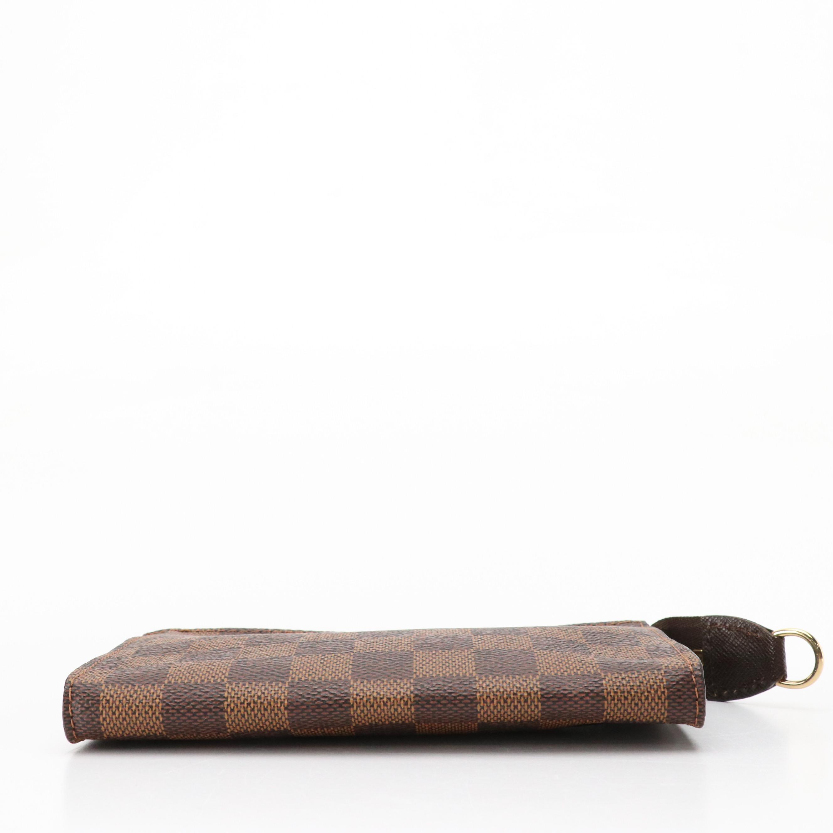 Louis Vuitton Bucket Bag Pouch in Damier Ebene Canvas