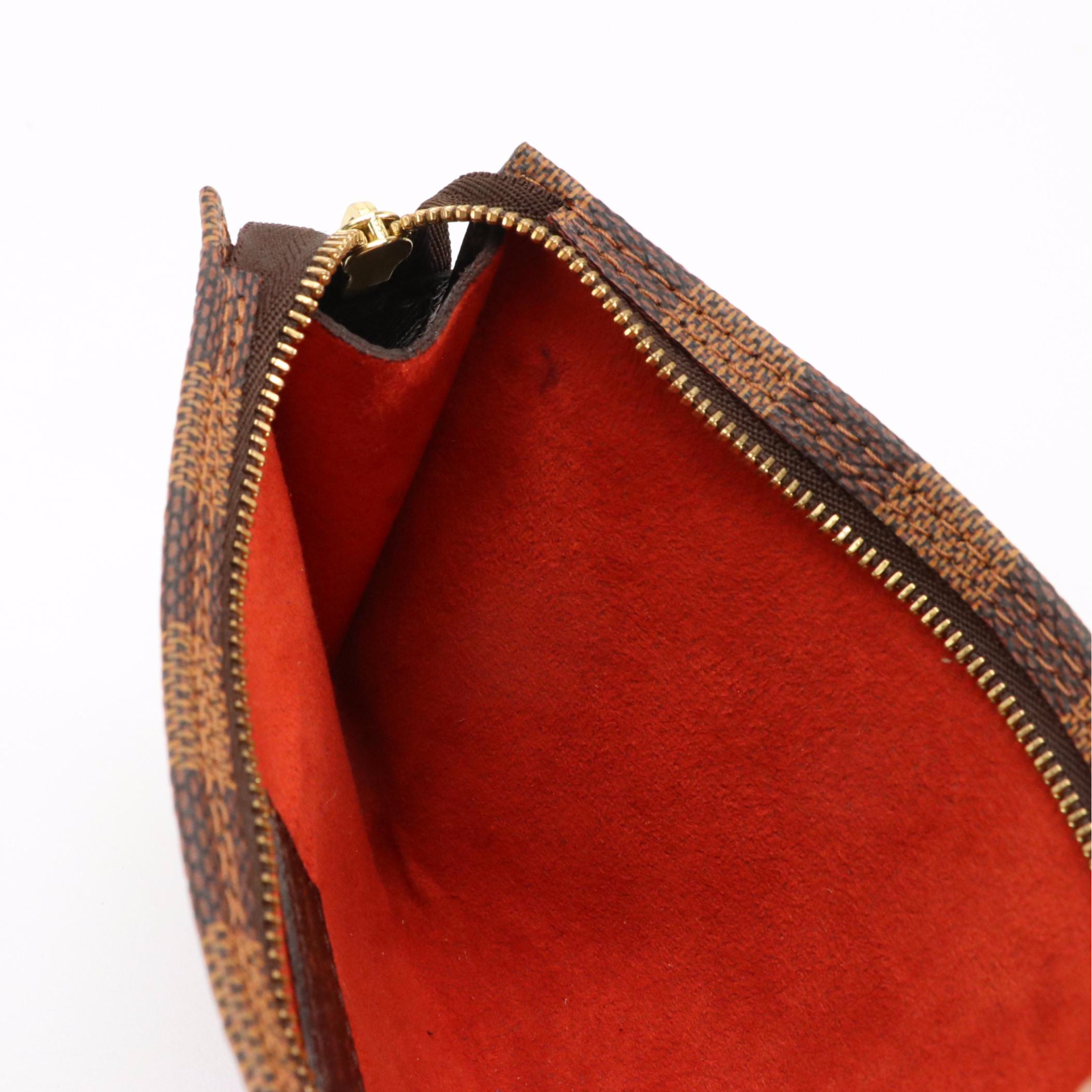 Louis Vuitton Bucket Bag Pouch in Damier Ebene Canvas