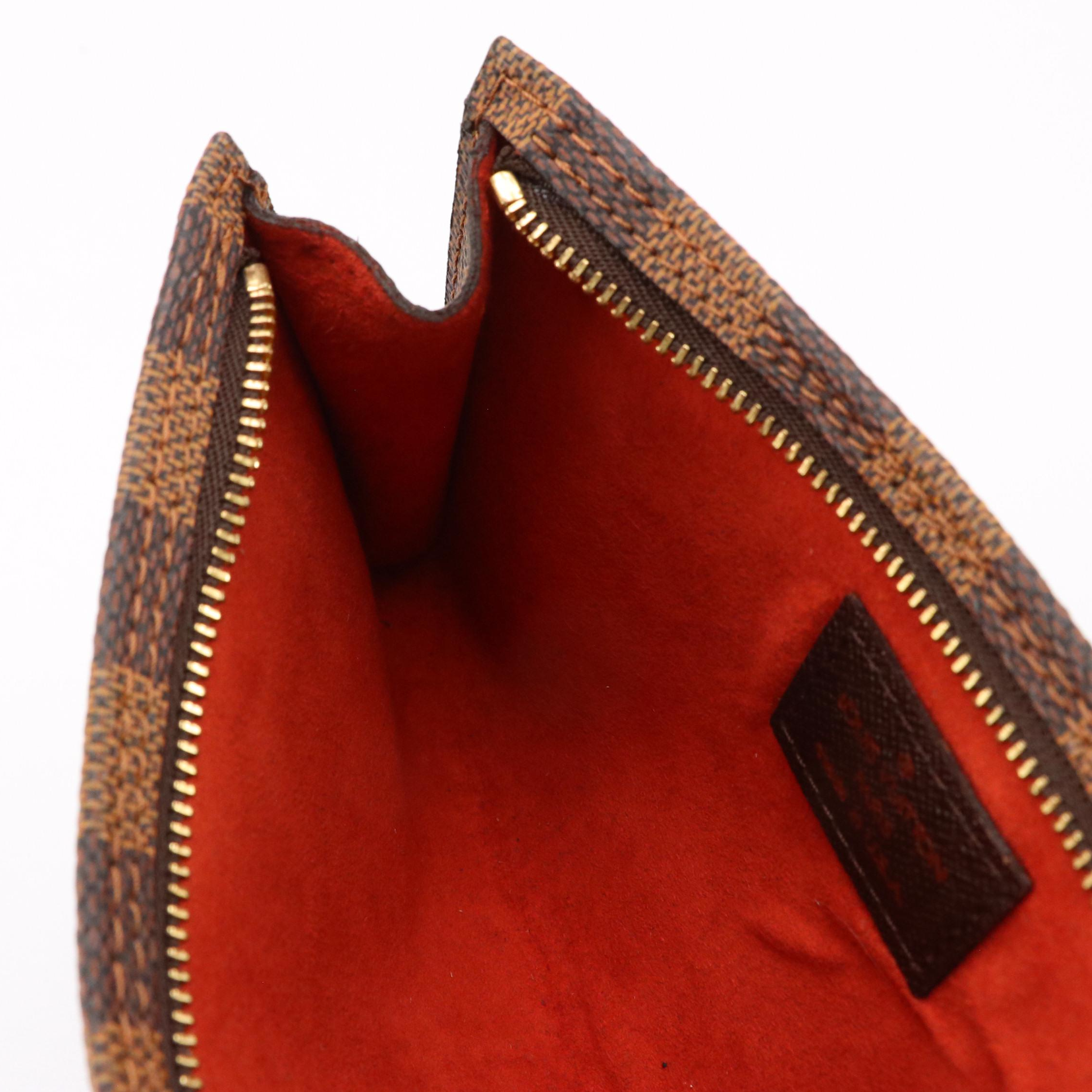 Louis Vuitton Bucket Bag Pouch in Damier Ebene Canvas