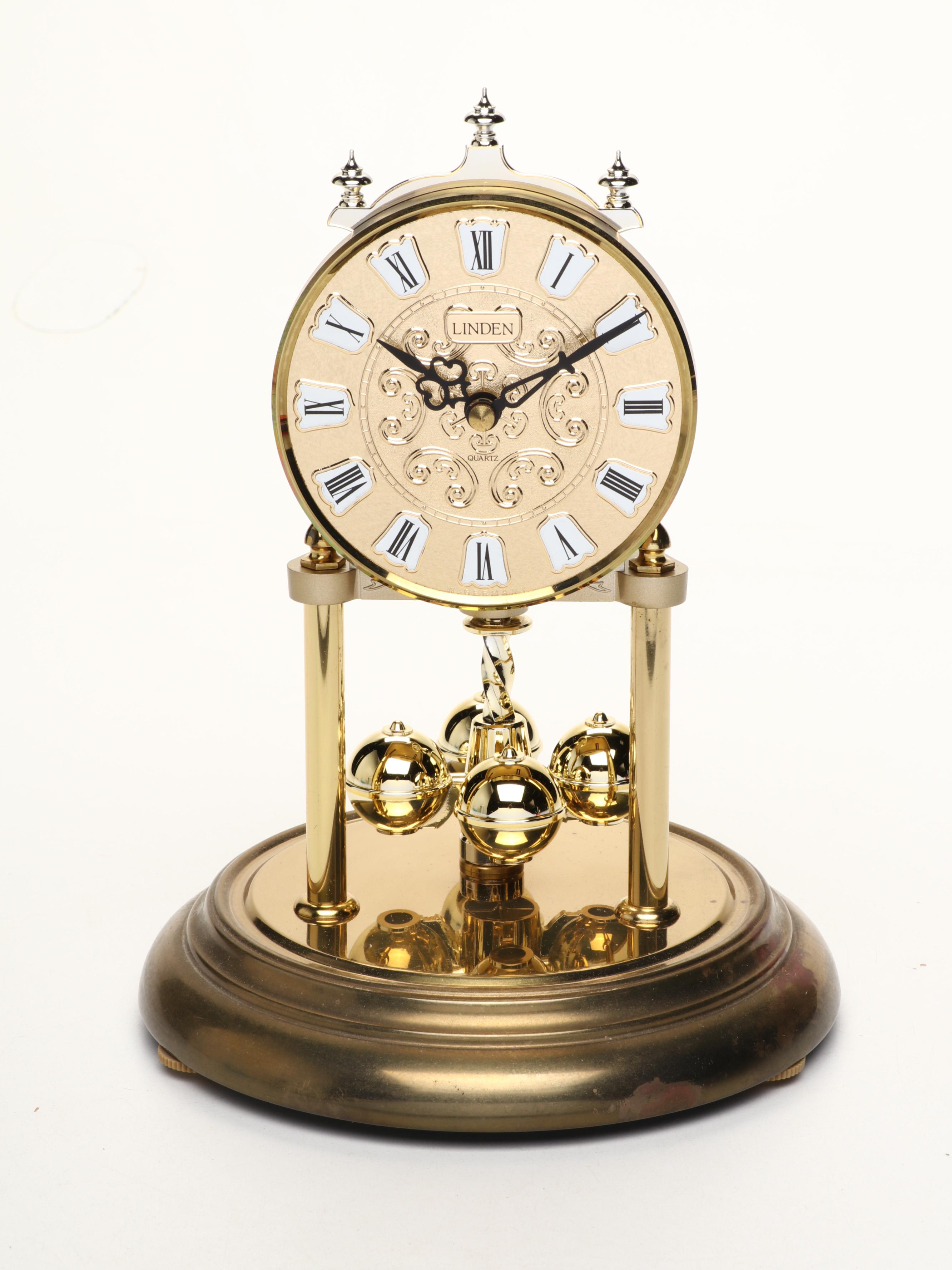 Linden Resin Anniversary Clock, Mid to Late 20th C.