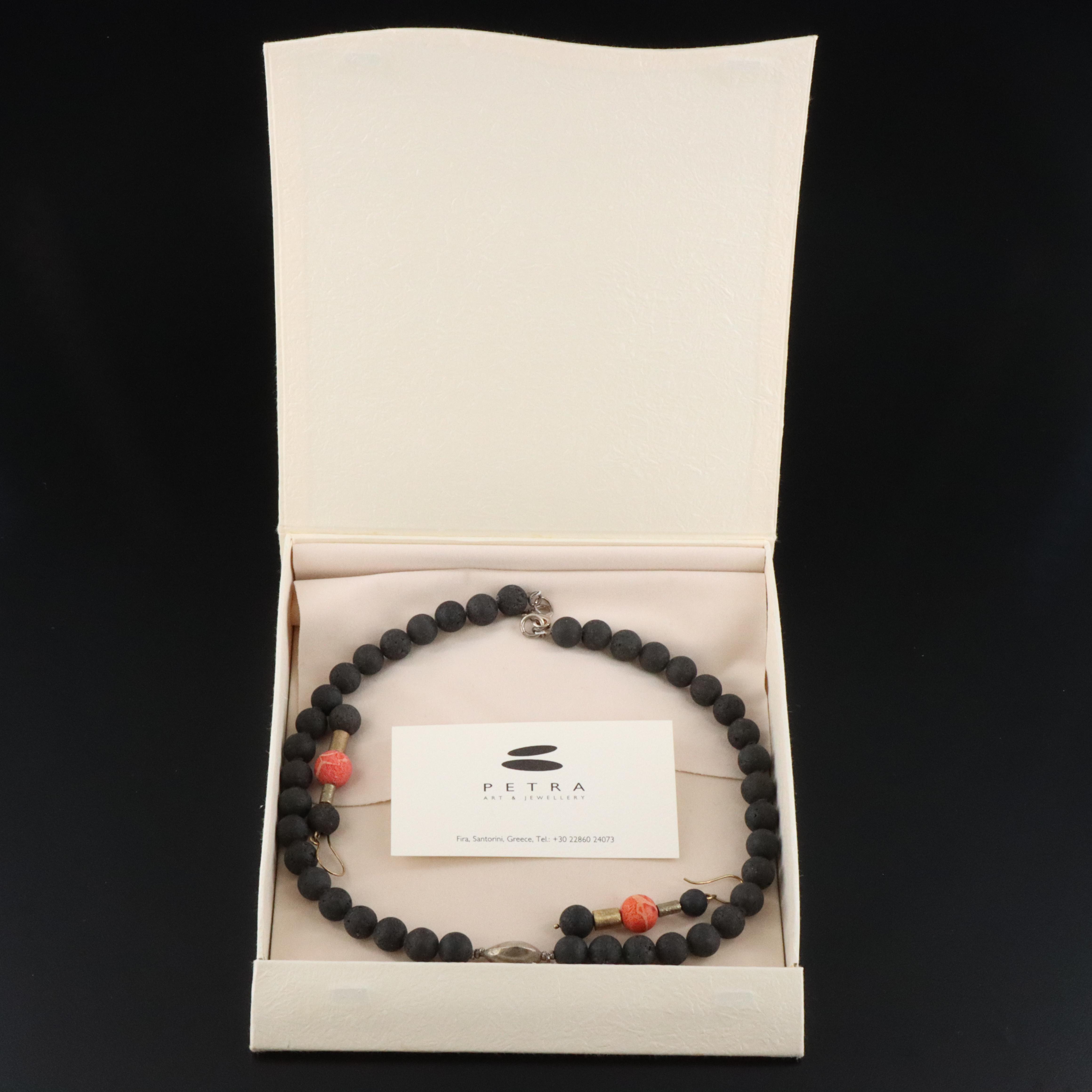 Gemstone Necklaces and Earrings Including Jasper, Rose Quartz and Coral