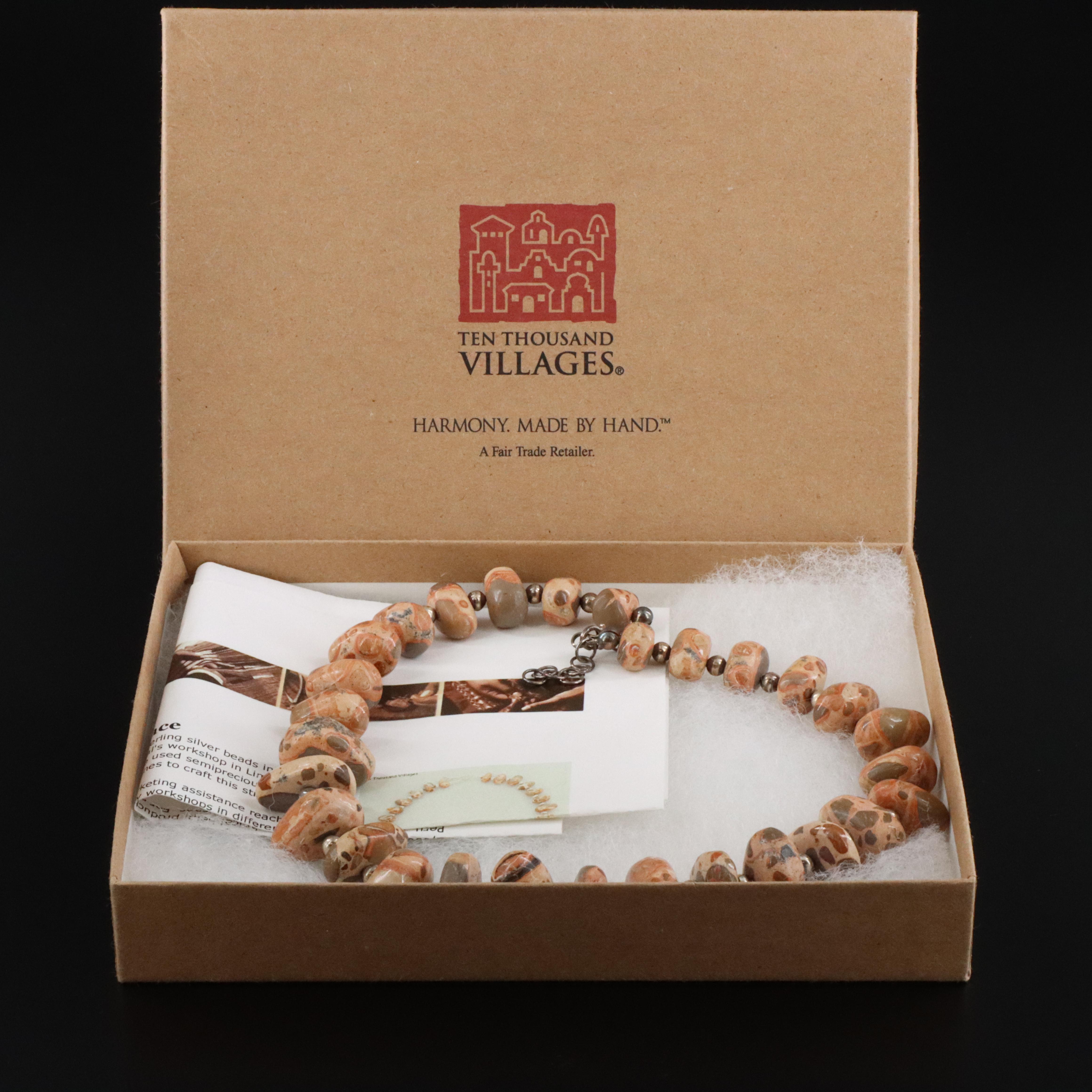 Gemstone Necklaces and Earrings Including Jasper, Rose Quartz and Coral