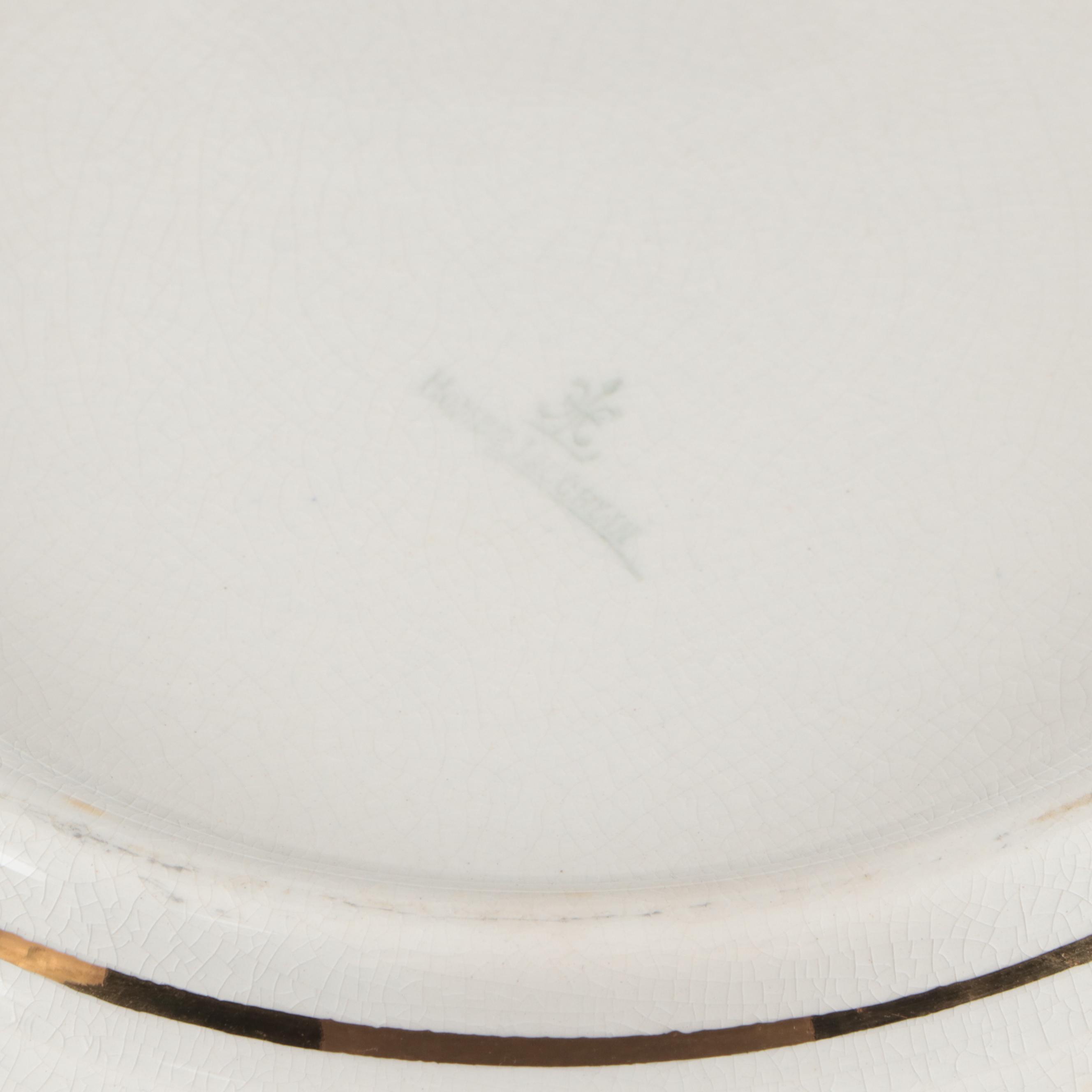 Homer Laughlin Gilt Ceramic Pitcher and Basin