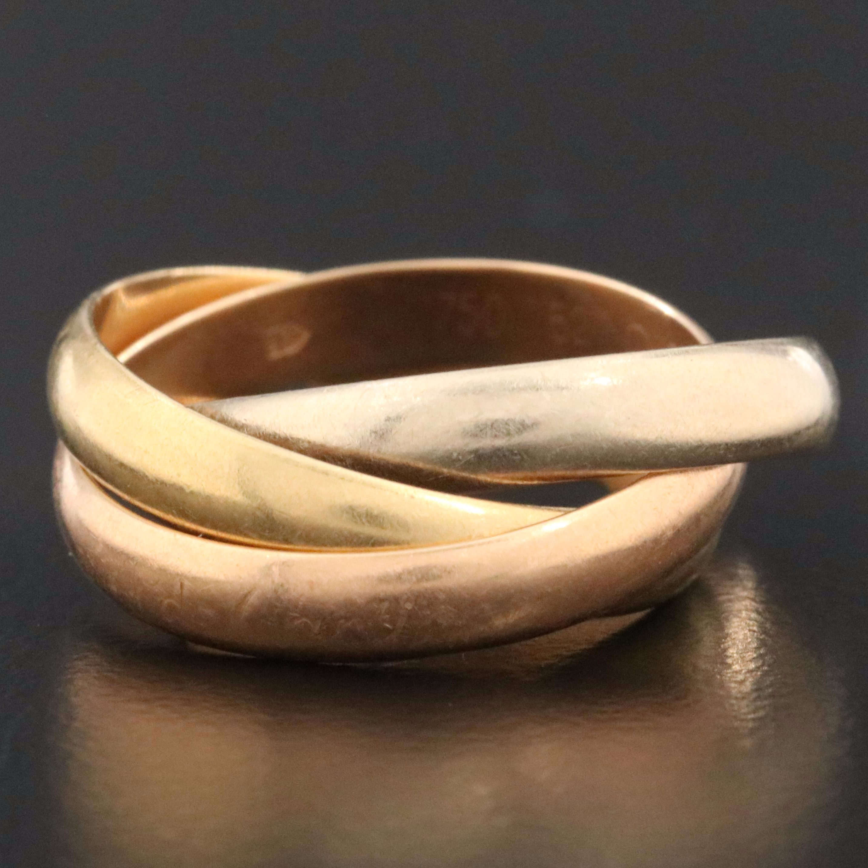 Cartier Must de Cartier Trinity 18K Tri-Color Ring