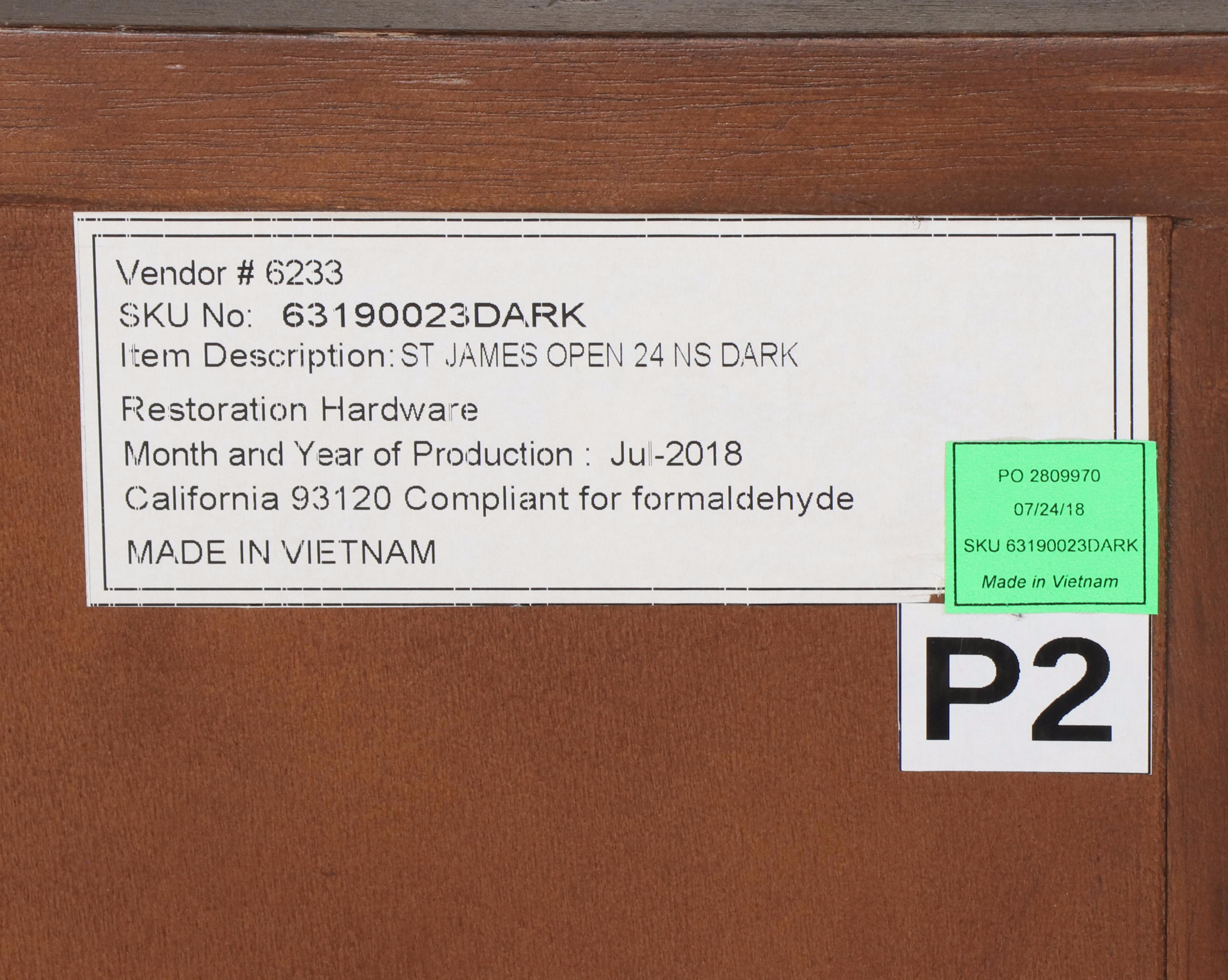 Two Restoration Hardware "St. James" Nightstands