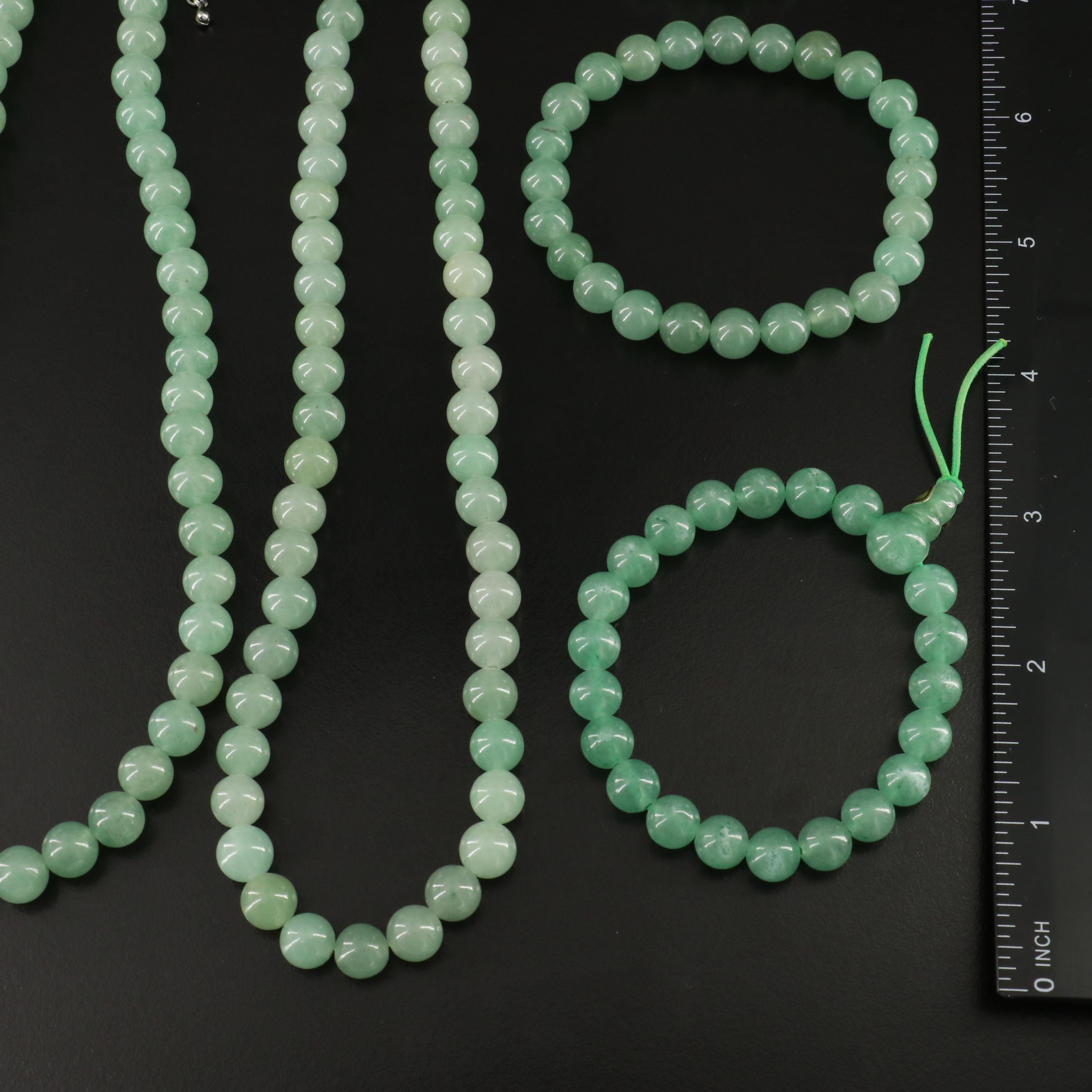 Asian Inspired Jewelry Collection with Sterling, Aventurine and Jadeite